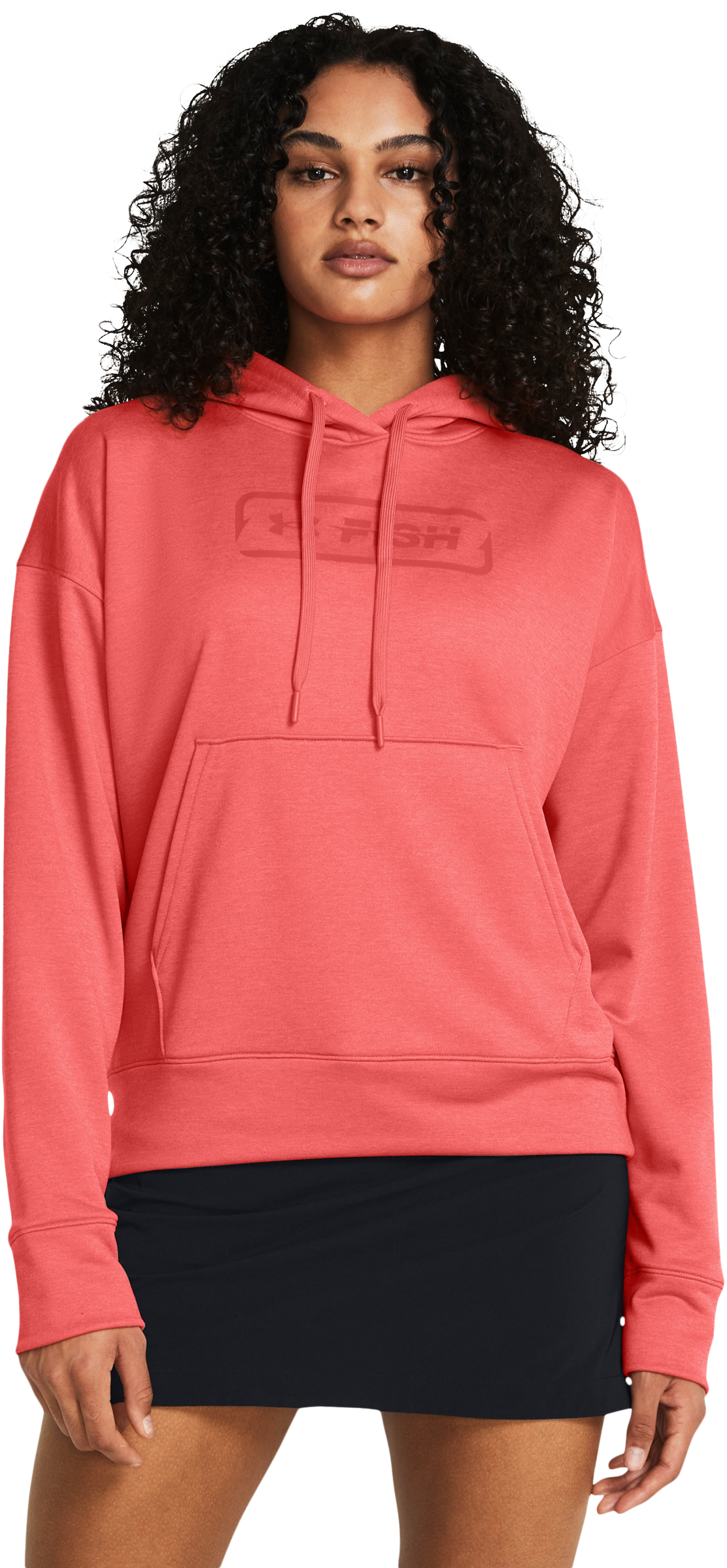 Under Armour Shoreline Terry Long-Sleeve Hoodie for Ladies - Coho/Coho/Sedona Red - S