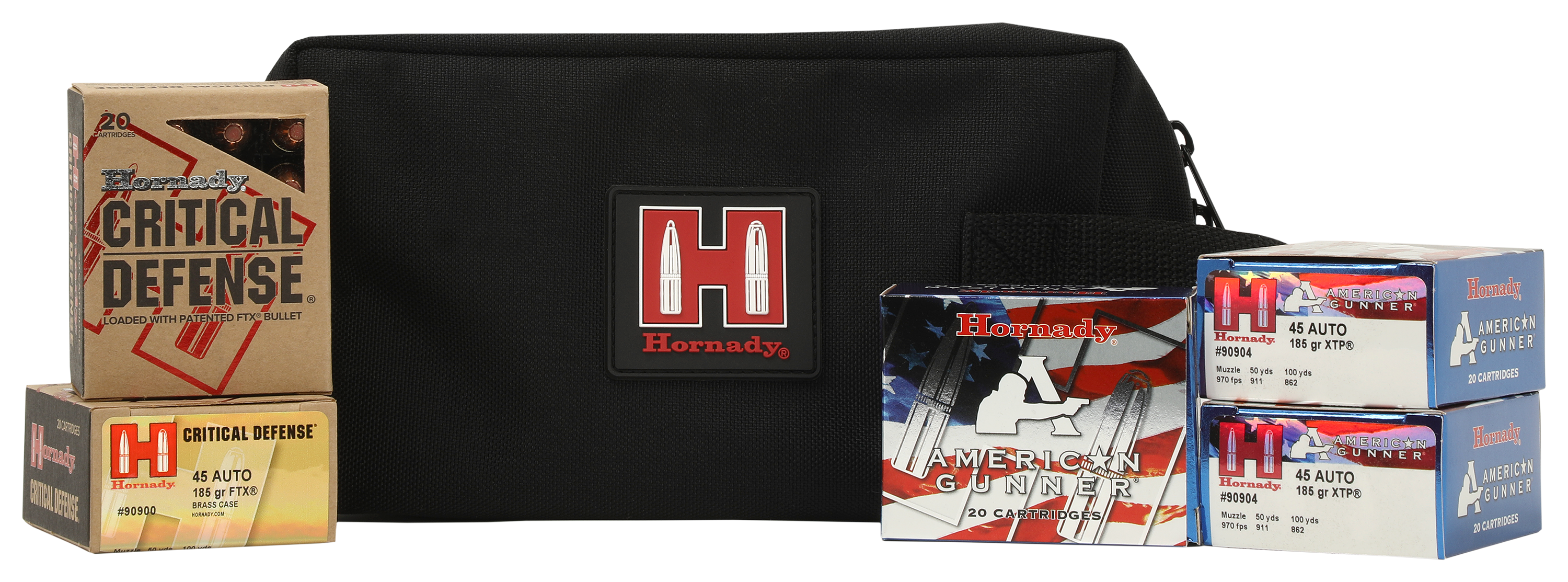 Hornady American Defense .45 Auto 185-Grain XTP/FTX Handgun Ammo Combo - Hornady