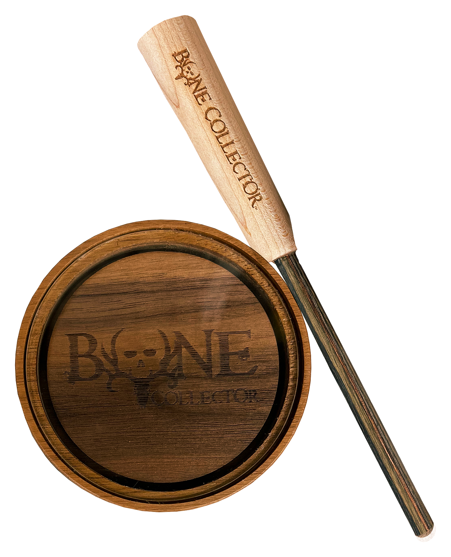 Bone Collector WoW Double Walnut Glass Friction Turkey Call - Bone Collector