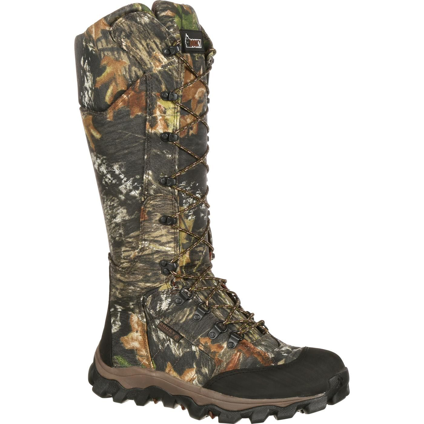 Rocky Lynx Waterproof Snake Boots for Men - Mossy Oak Break-Up - 12M