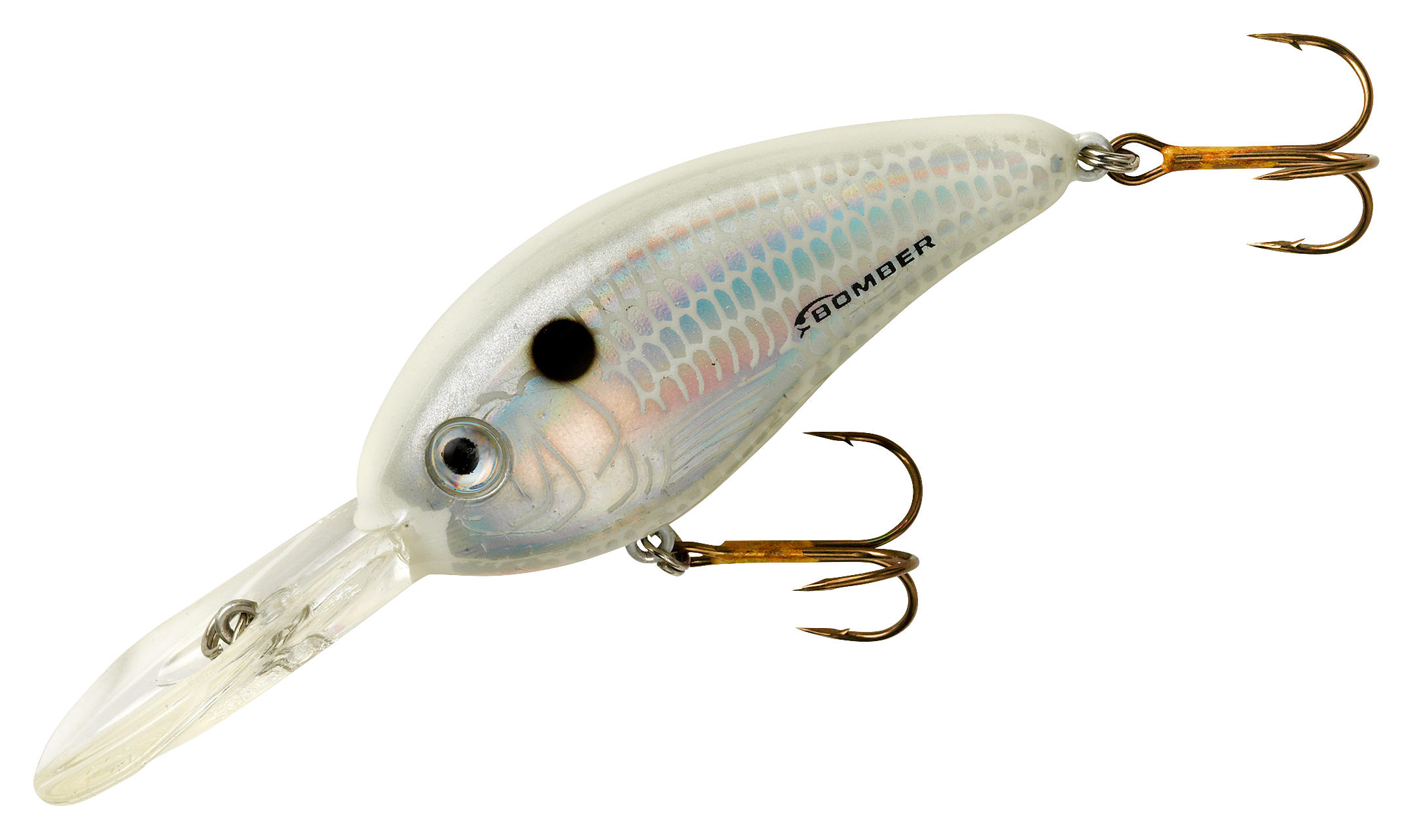 Image of Bomber Fat Free Shad Crankbait - Pearl White - 2-1/2″ - 5/8 oz.