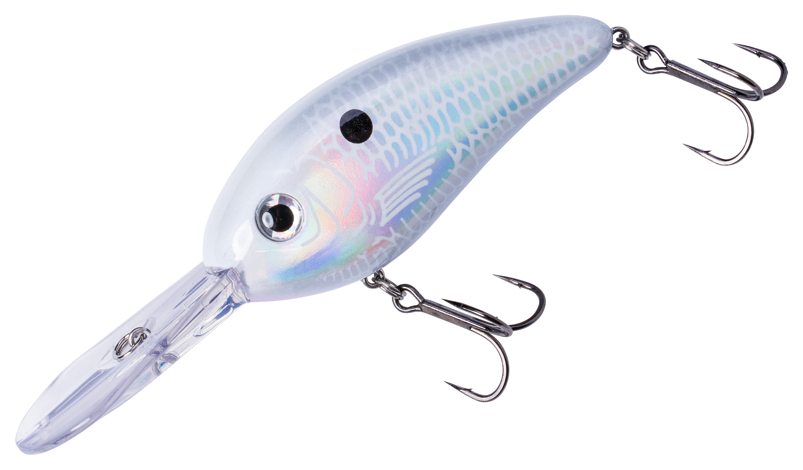 Image of Bomber Fat Free Shad Crankbait - Pearl White - 3″ - 1 oz.