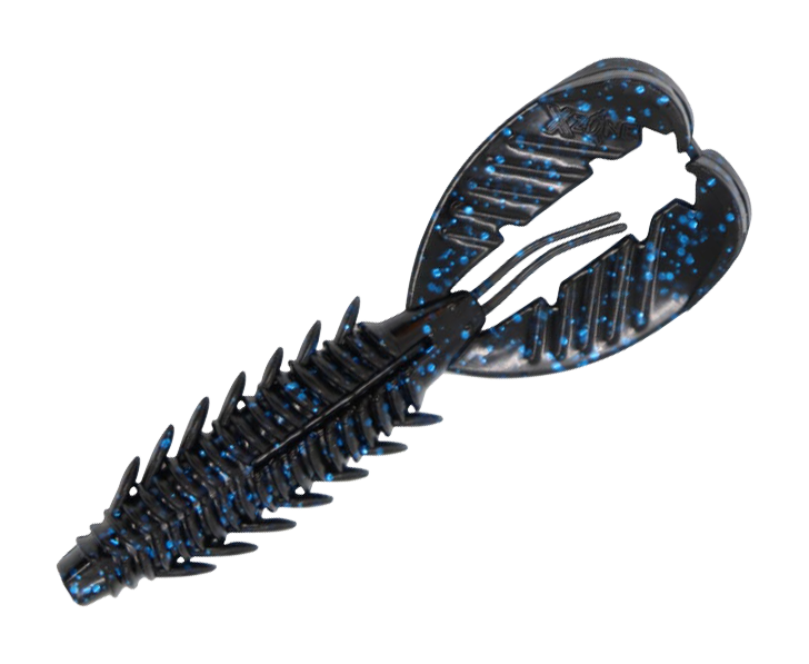 Image of X Zone Lures Pro Series Adrenaline Craw - Black/Blue Flake - 3-1/2″