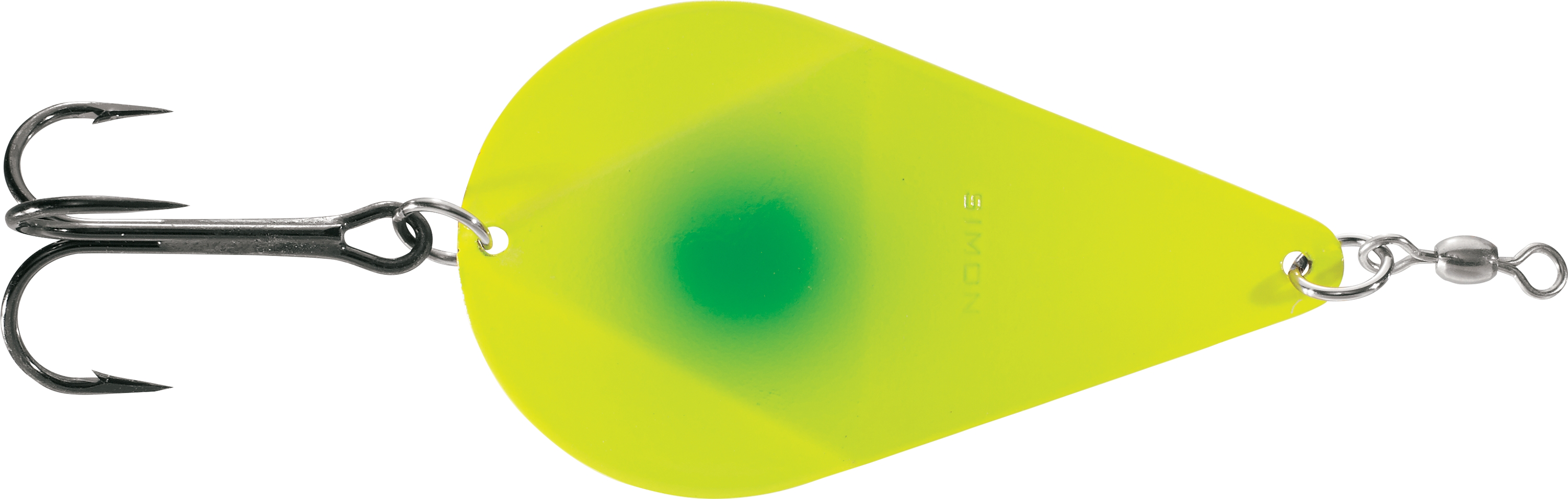 Hawken Fishing Simon Wobbler Spoon - Chartreuse/Green Dot