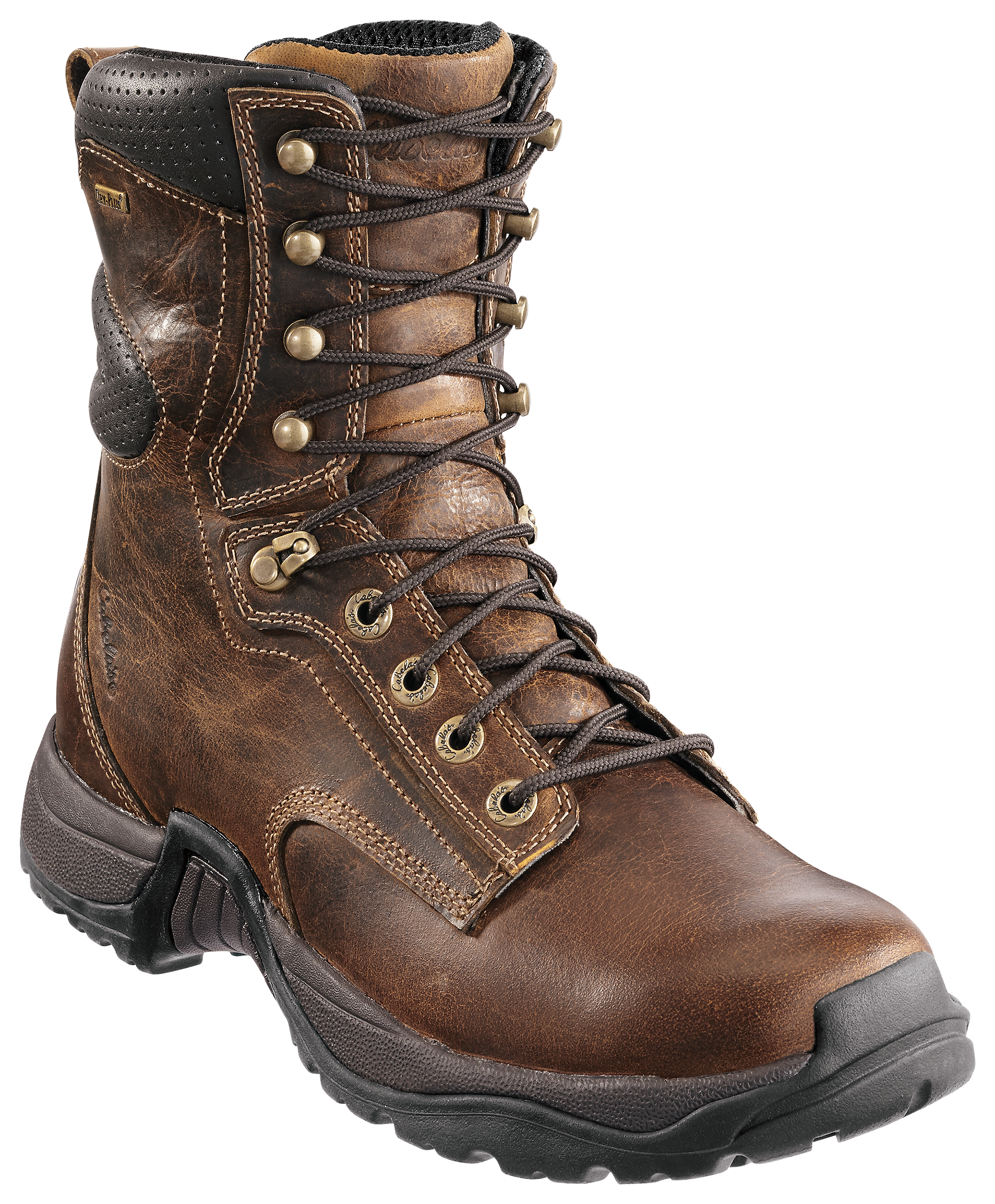 Image of Cabela's Roughneck Ledger 8' Waterproof Work Boots for Men - Dark Brown - 9.5M