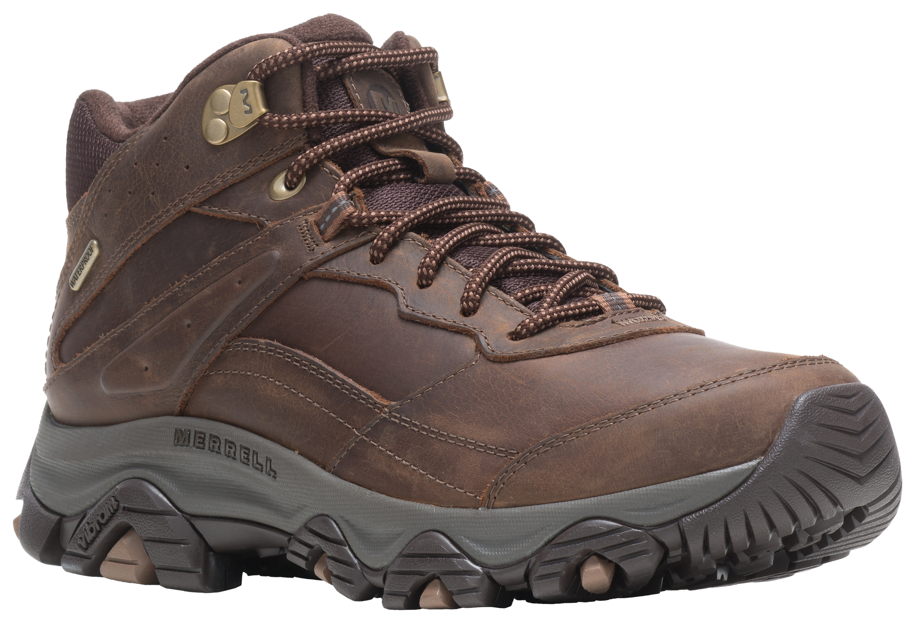 Image of Merrell Moab Adventure 3 Mid Waterproof Boots for Men - Earth - 12M