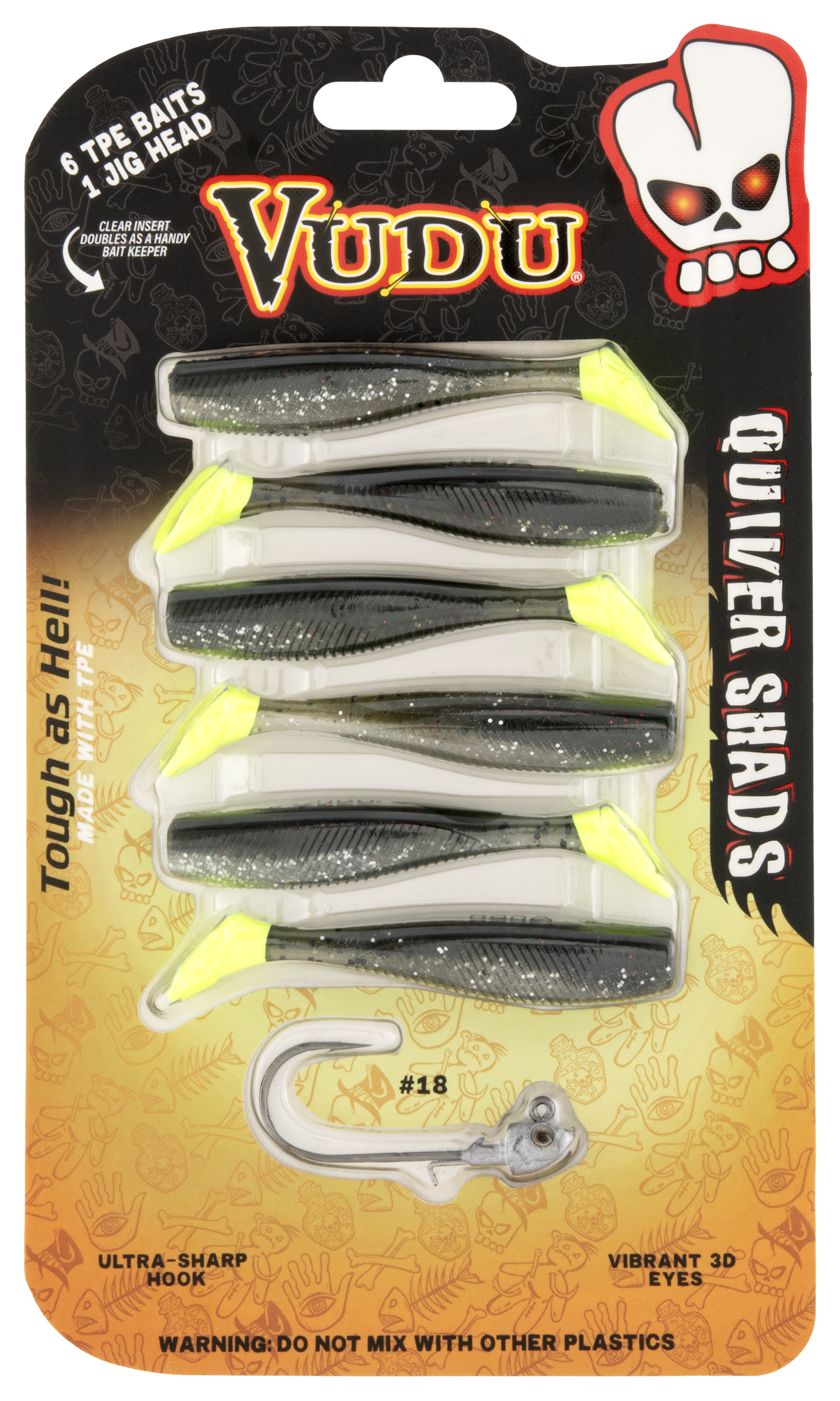 Image of Vudu Quiver Shad - 3″ - Chicken On A Chain