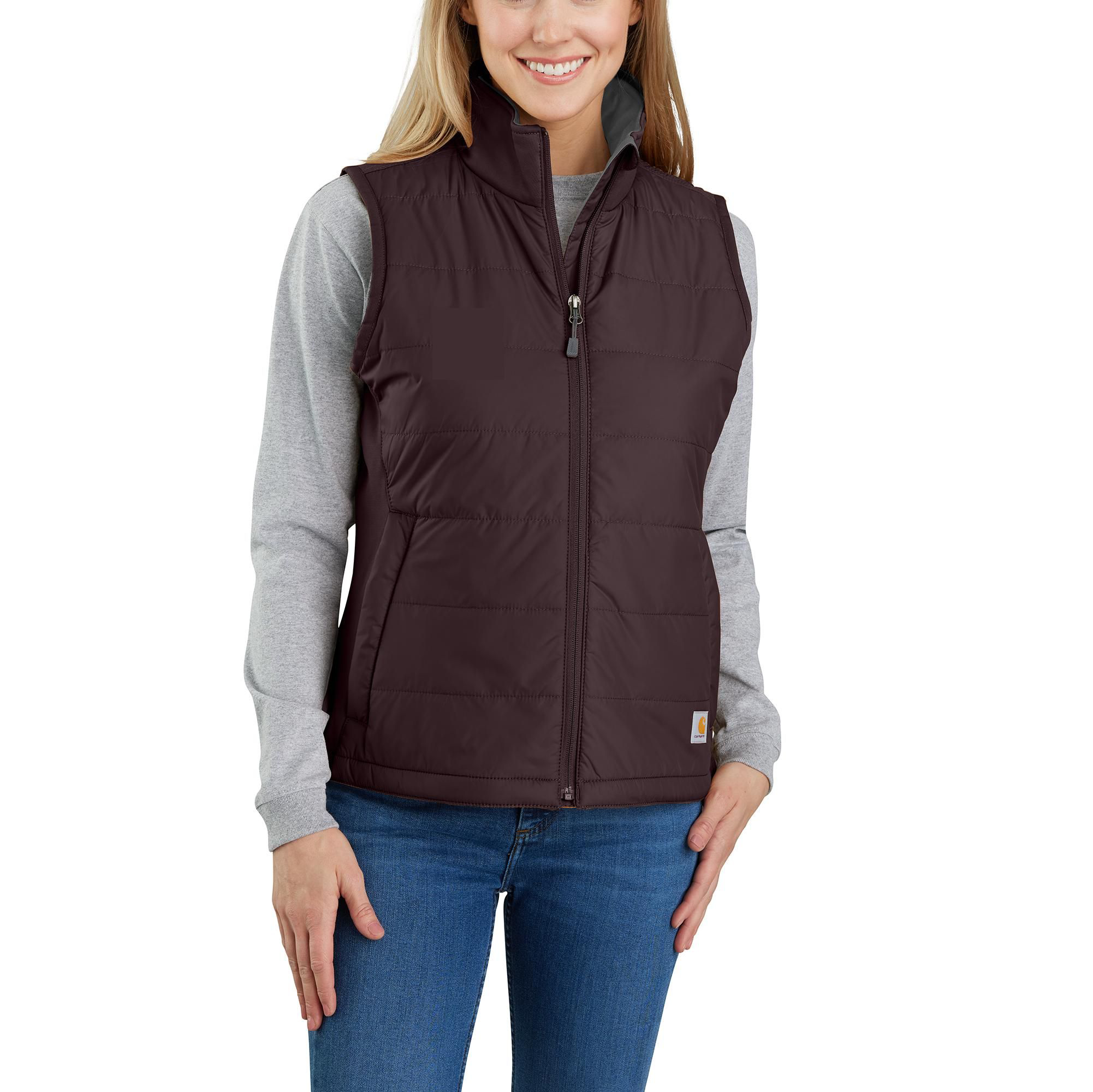 Image of Carhartt Rain Defender Relaxed Fit Lightweight Insulated Vest for Ladies - Blackberry - XS