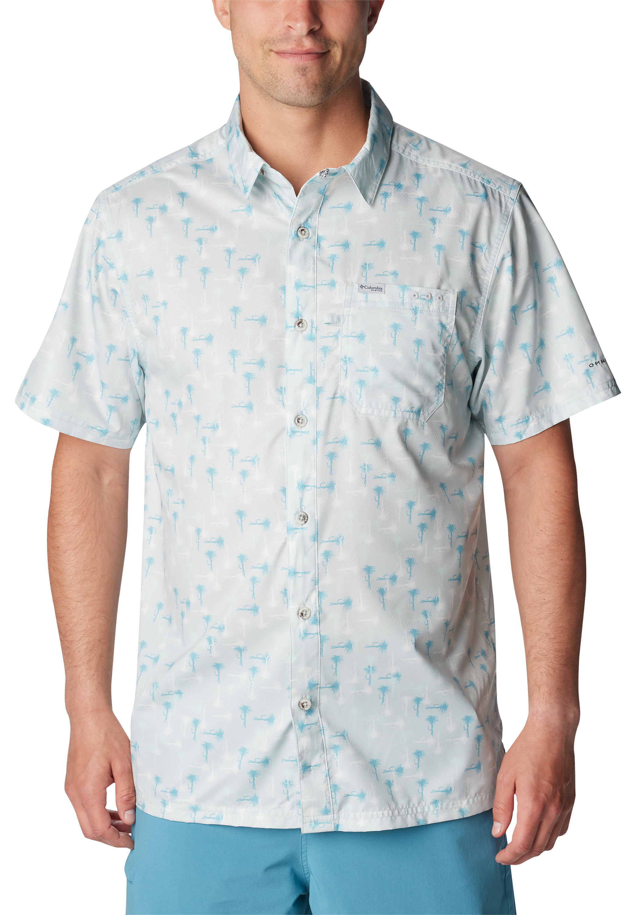 Columbia Columbia Super Slack Tide Camp Short-Sleeve Button-Down Shirt - Cool Grey Flytime - $44.97 at Cabela's Program