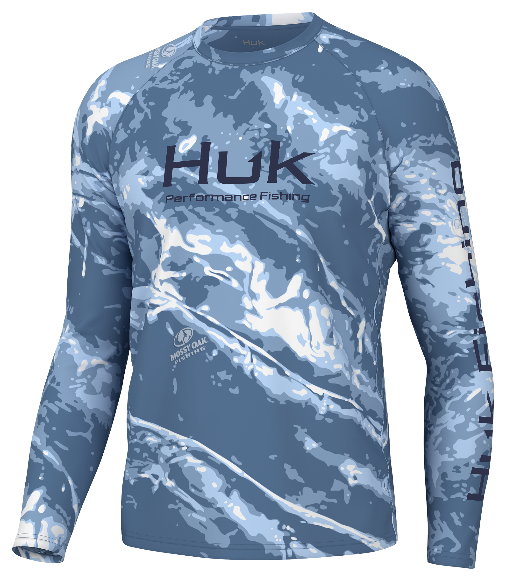 Huk Pursuit Mossy Oak Long-Sleeve T-Shirt for Men - Mossy Oak Stormwater Spindrift - XL