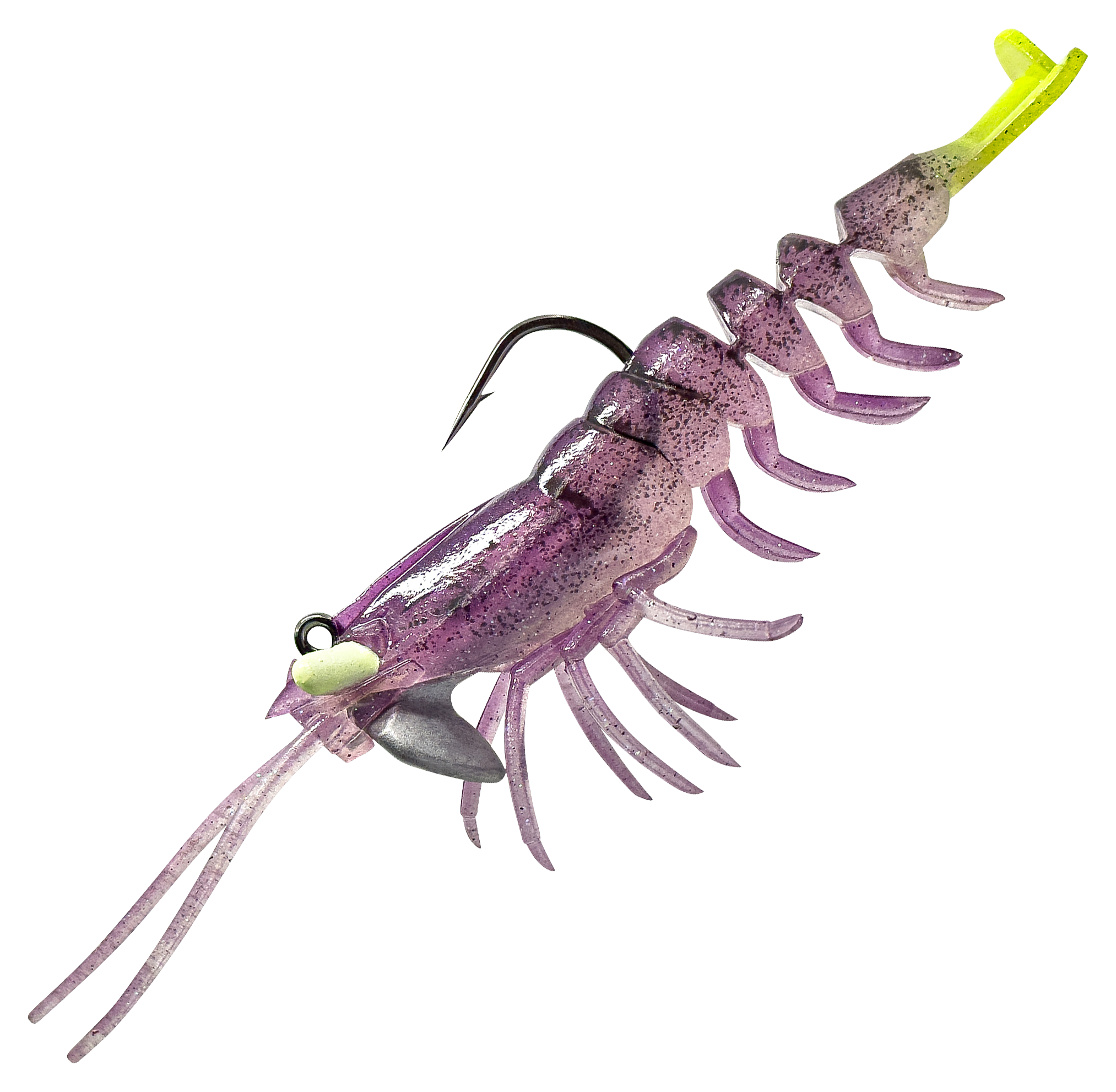 Image of Savage Gear Manic Shrimp RTF - Purple Chartreuse - 3-1/2' - 1/2 oz.