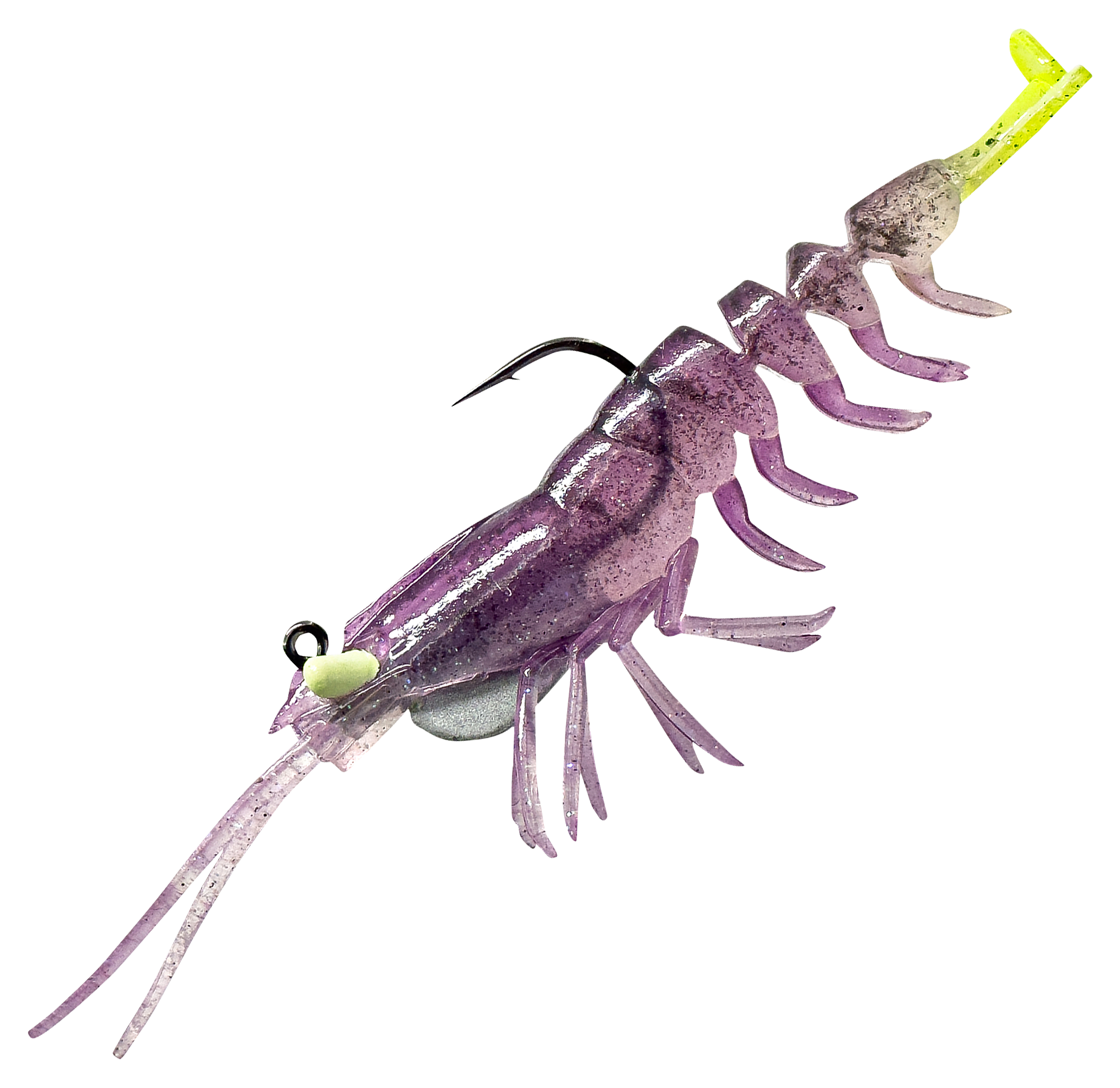 Image of Savage Gear Manic Shrimp RTF - Purple Chartreuse - 3' - 1/4 oz.