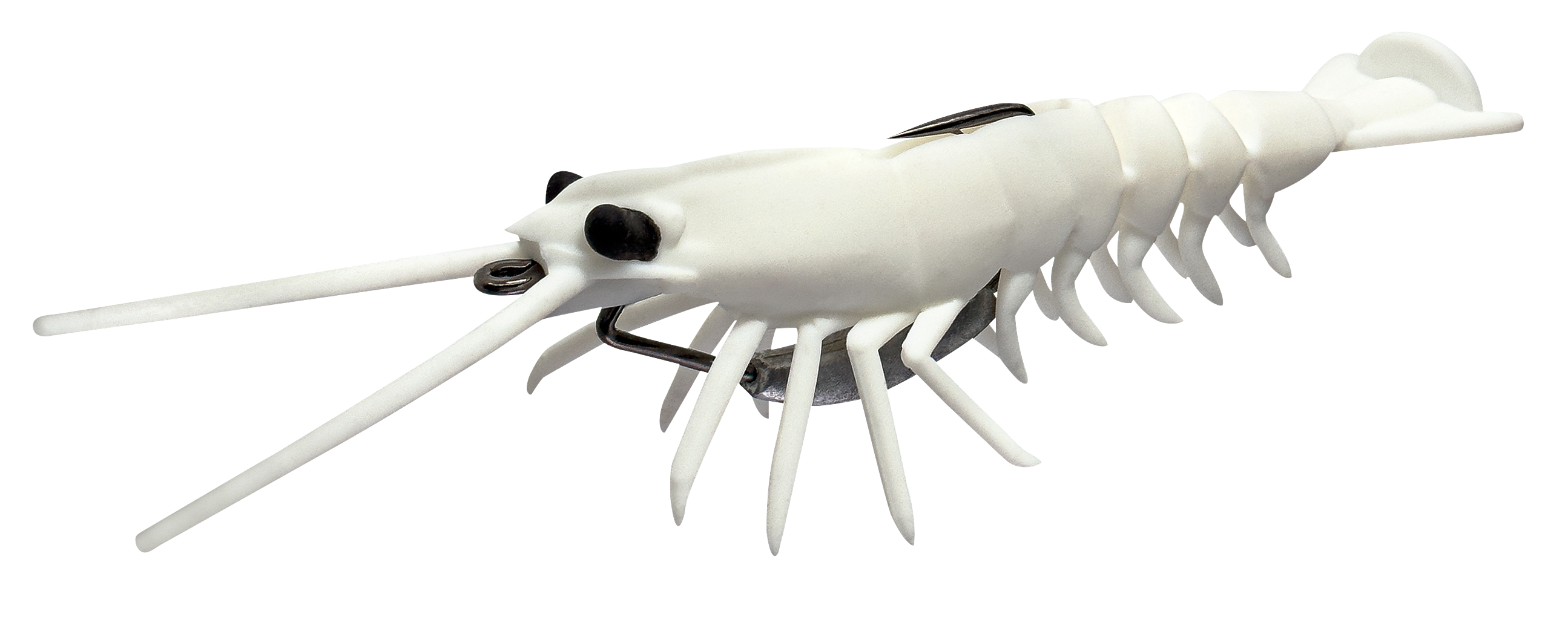 Image of Savage Gear Weedless Manic Shrimp - White - 3″ - 1/4 oz.