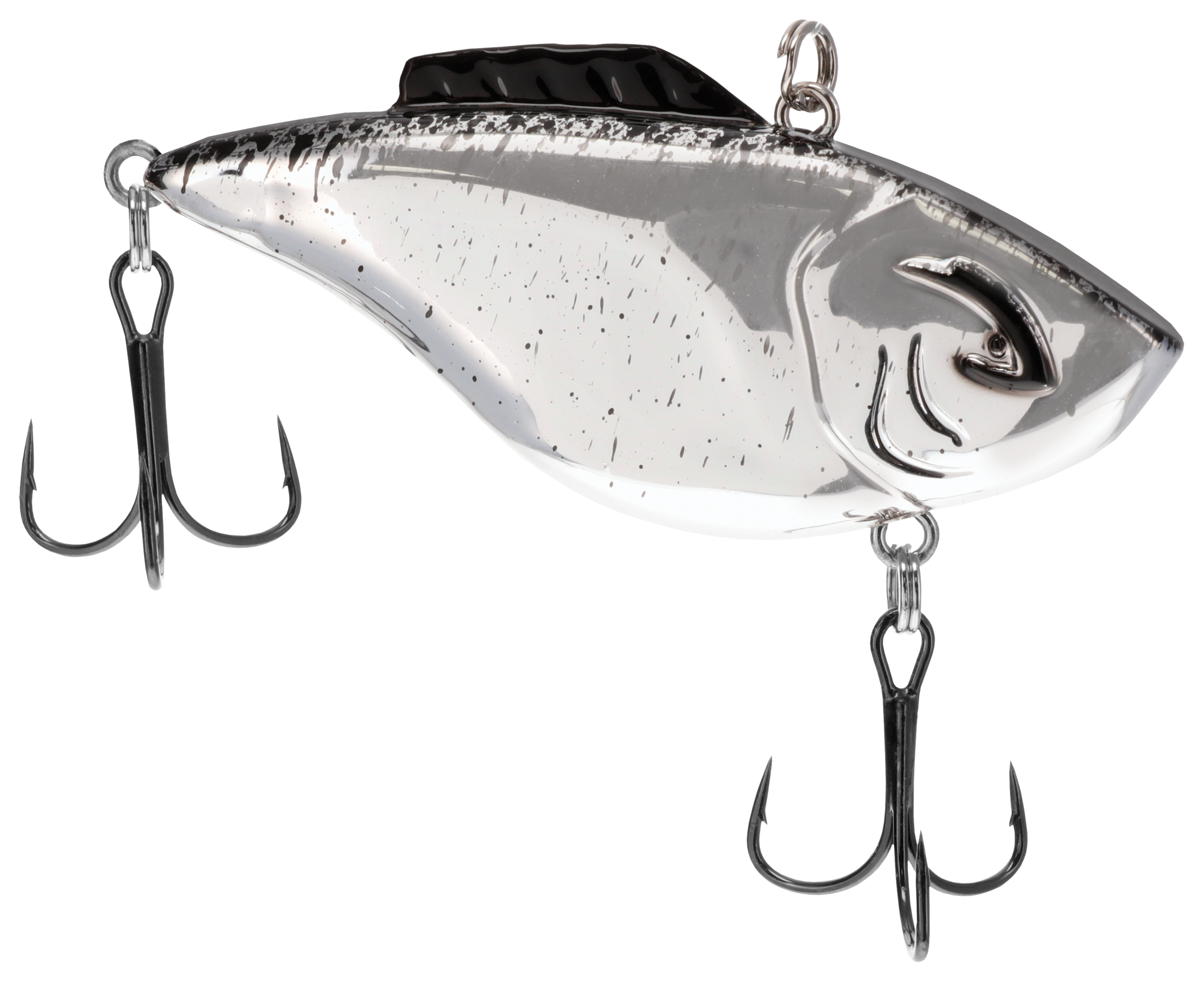 Image of Bill Lewis Hammer Trap Lipless Crankbait - Chrome Black/Splatter Back - 2-3/4″ - 3/8 oz.