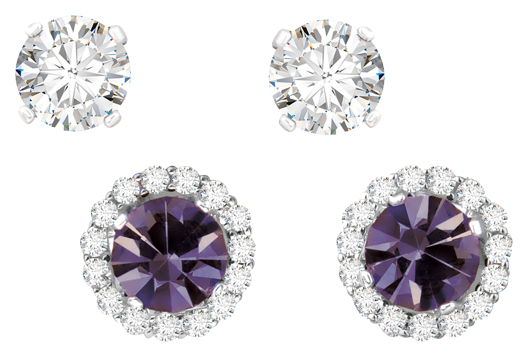 Amanda Blu February Birthstone Earrings