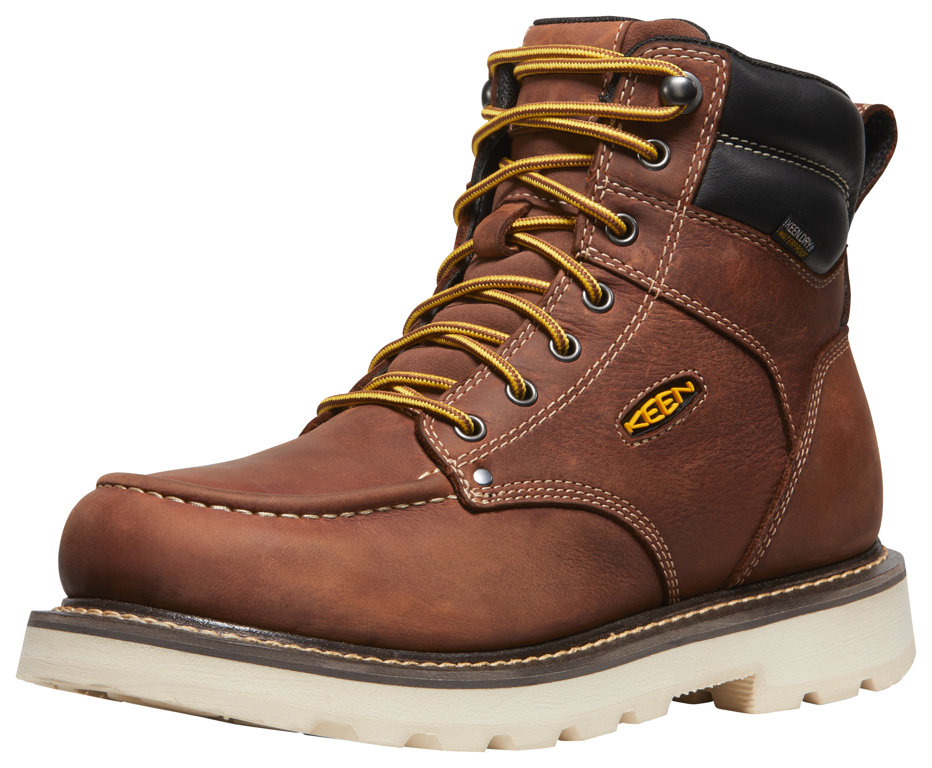 Image of KEEN Utility Cincinnati Waterproof Work Boots with 90 Heel for Men - Tuscan Red - 8.5M