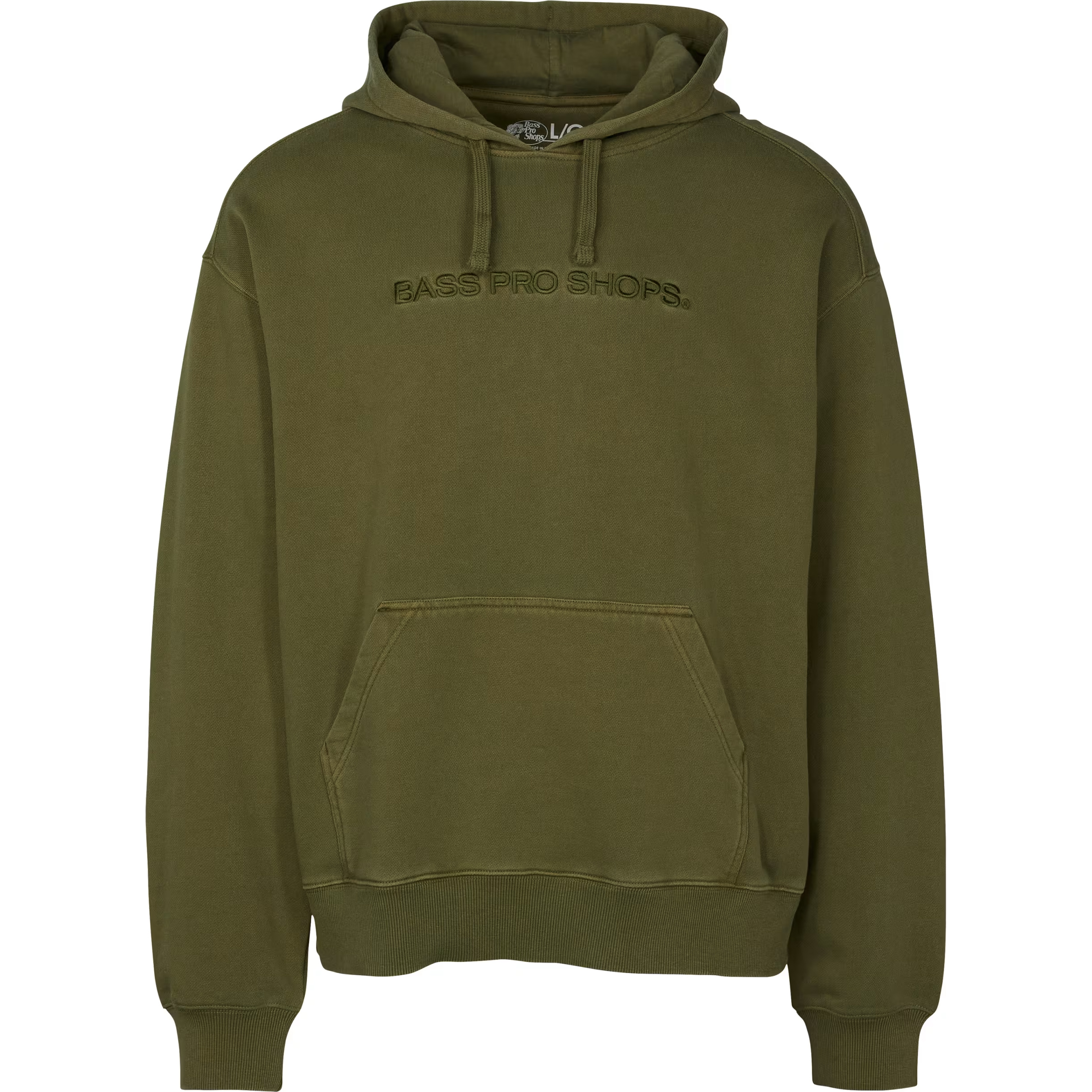 Bass Pro Shops Embroidered Hoodie for Men - Olive - S - Bass Pro Shops