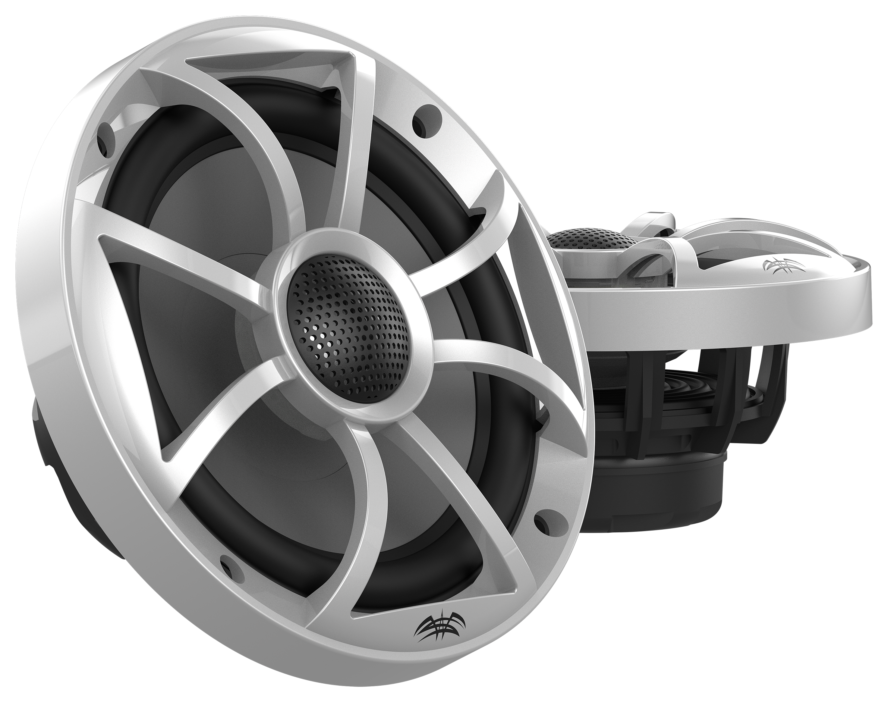 Image of Wet Sounds RECON Series 6.5″ Coaxial Speaker with XS Grill - Silver