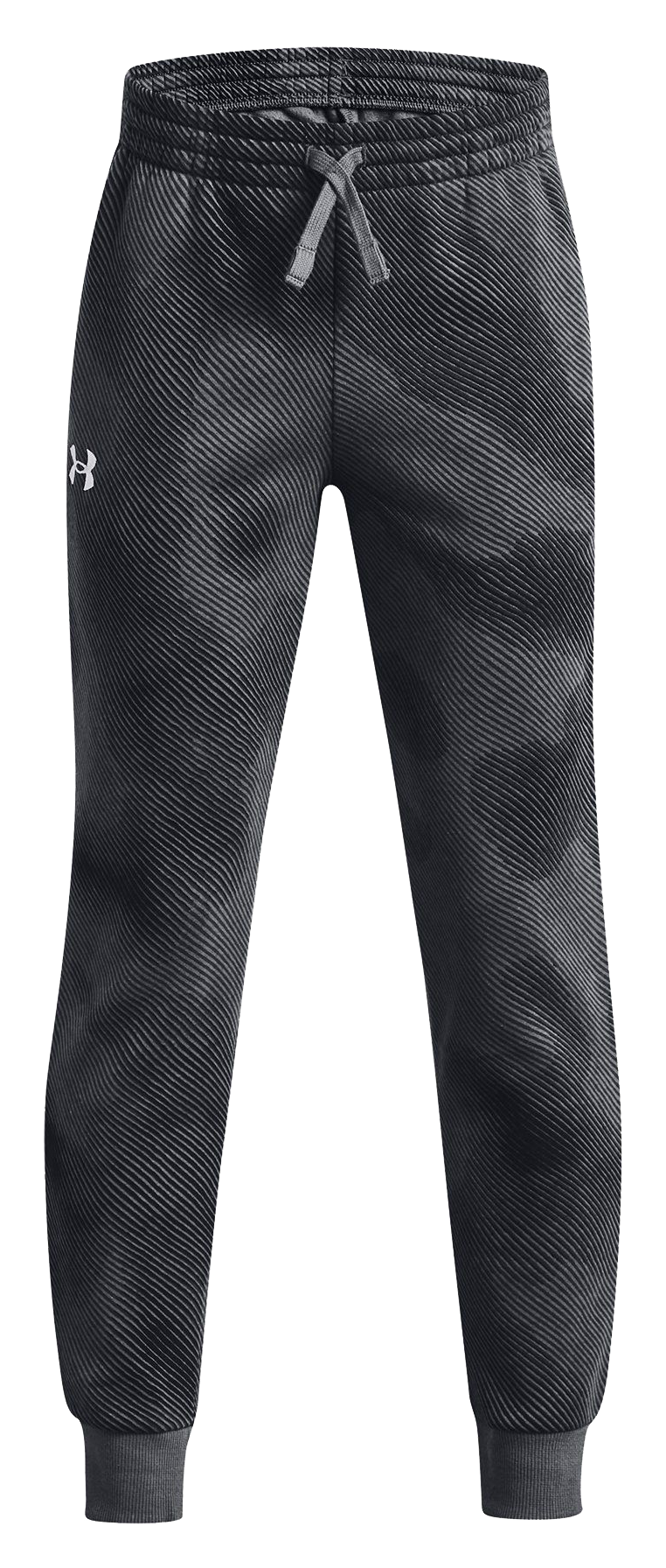 Under Armour Rival Fleece Printed Joggers for Boys - Black/White - XL