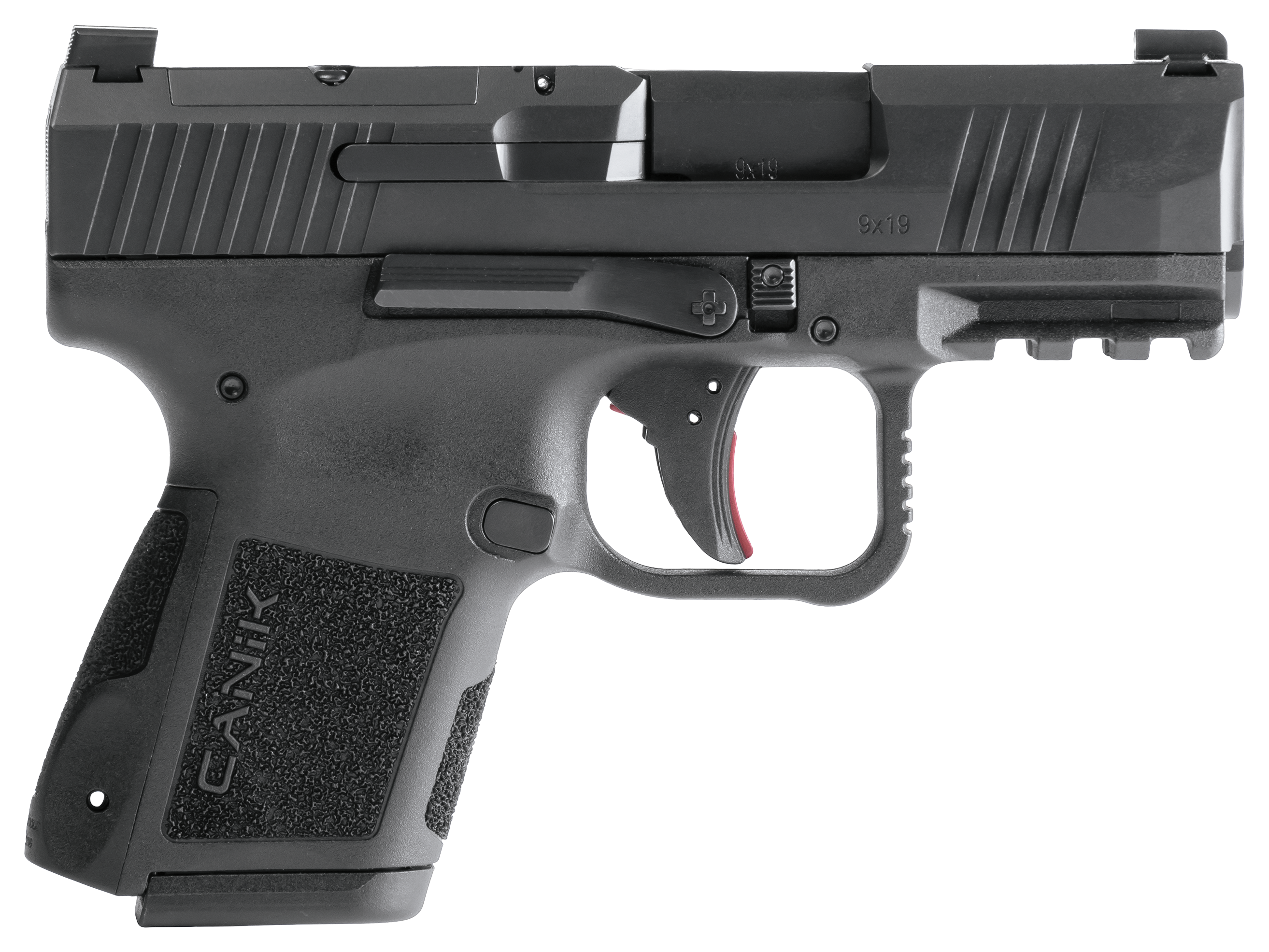 Image of CANiK Mete MC9 Semi-Auto Pistol - Ambidextrous - Cerakote over Nitride - Black - 10 + 1