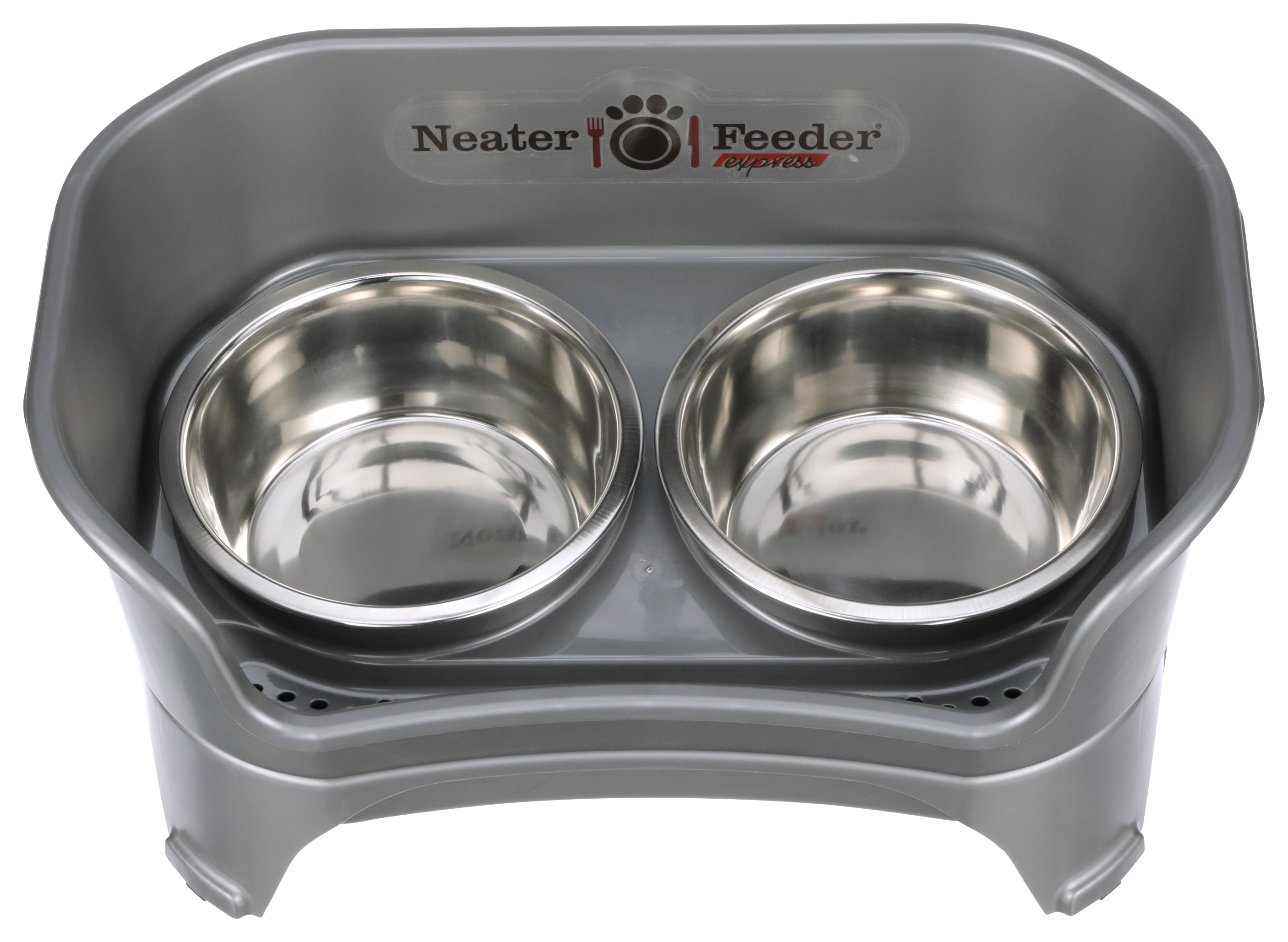 Neater Pets EXPRESS Neater Feeder Dog Feeder - Gunmetal Grey - Medium to Large - Neater Pets