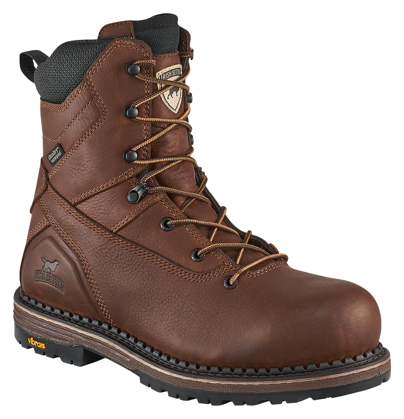 Image of Irish Setter Edgerton 8″ Waterproof Composite Toe Work Boots for Men - Brown - 7W