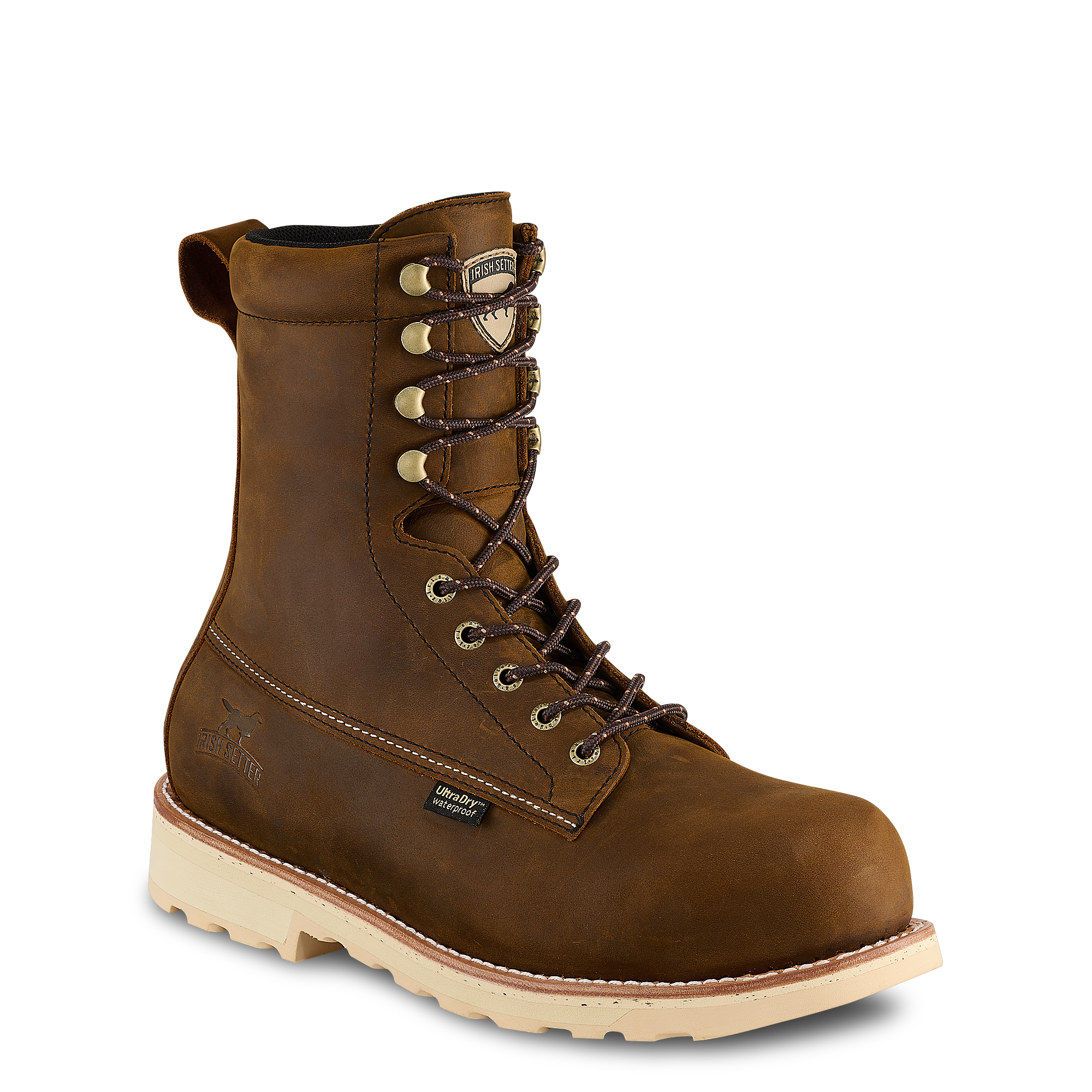 Image of Irish Setter Wingshooter ST 8″ Waterproof Composite Toe Work Boots for Men - Brown - 12M