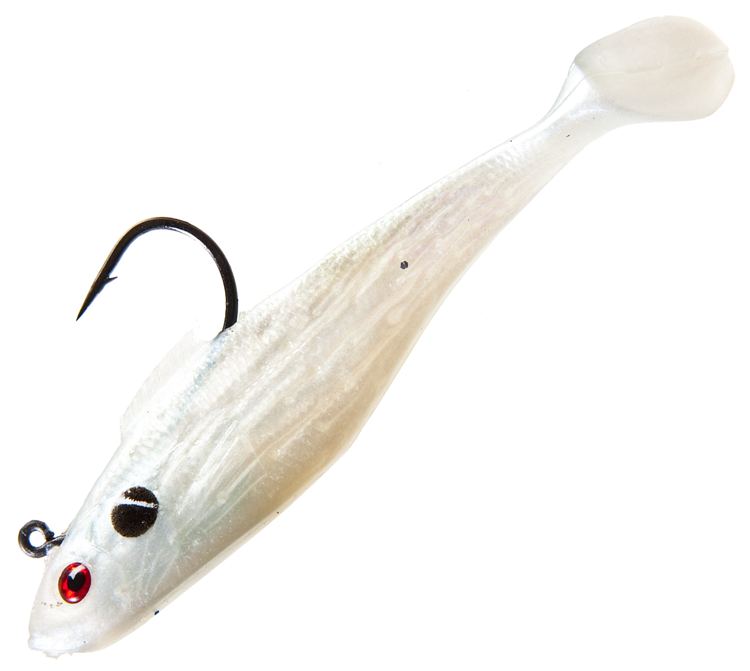 Image of Tsunami Holographic Swim Shad Soft Bait - Pearl Spot - 4″ - 1 oz.