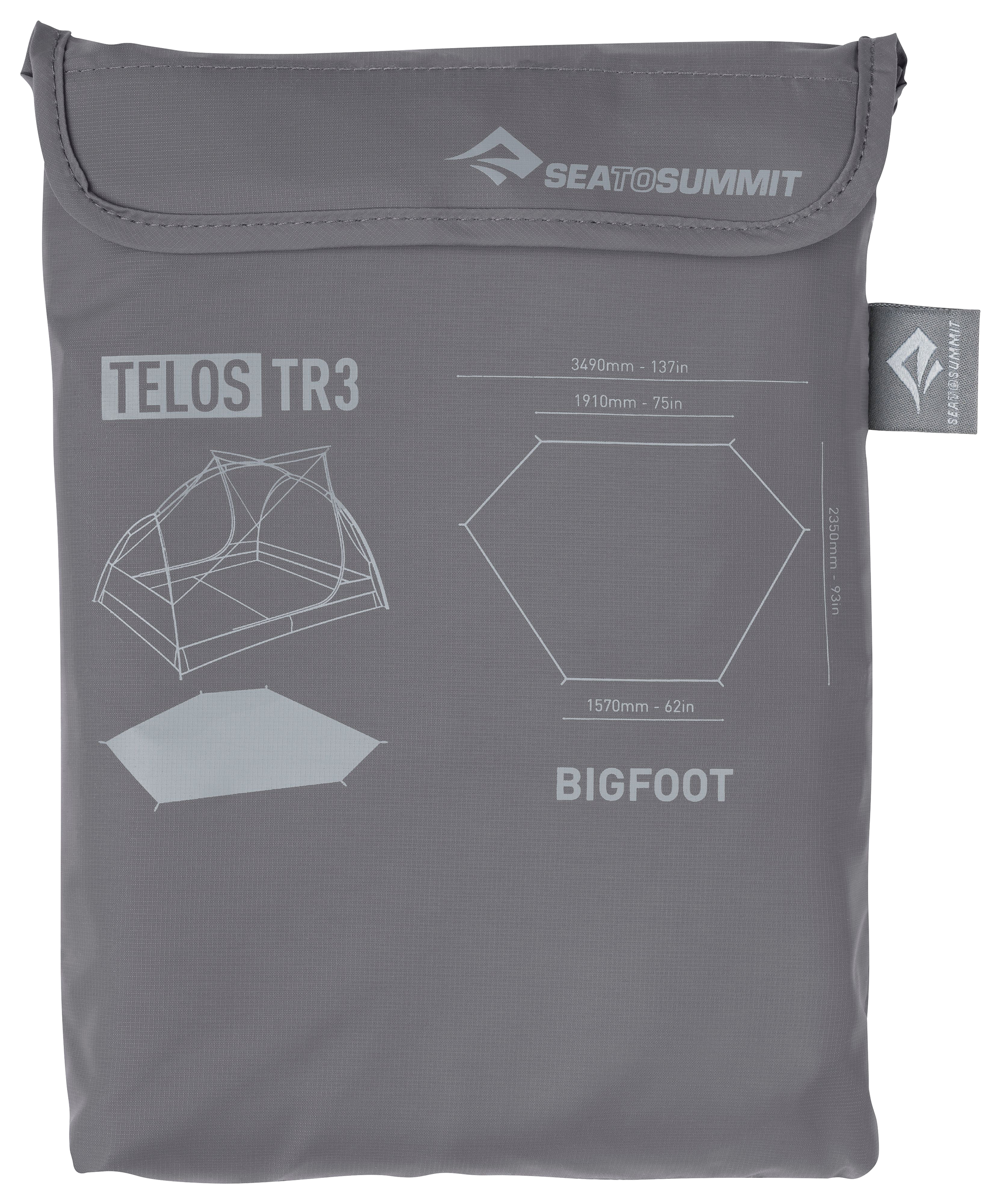 Image of Sea to Summit Telos BigFoot Footprint - 93″L x 75″W - Telos TR3 Tent