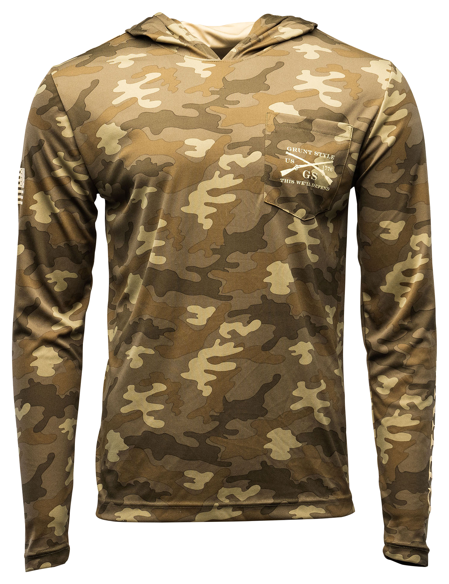 Grunt Style Overwatch Hoodie for Men - Military Green Camo - XL