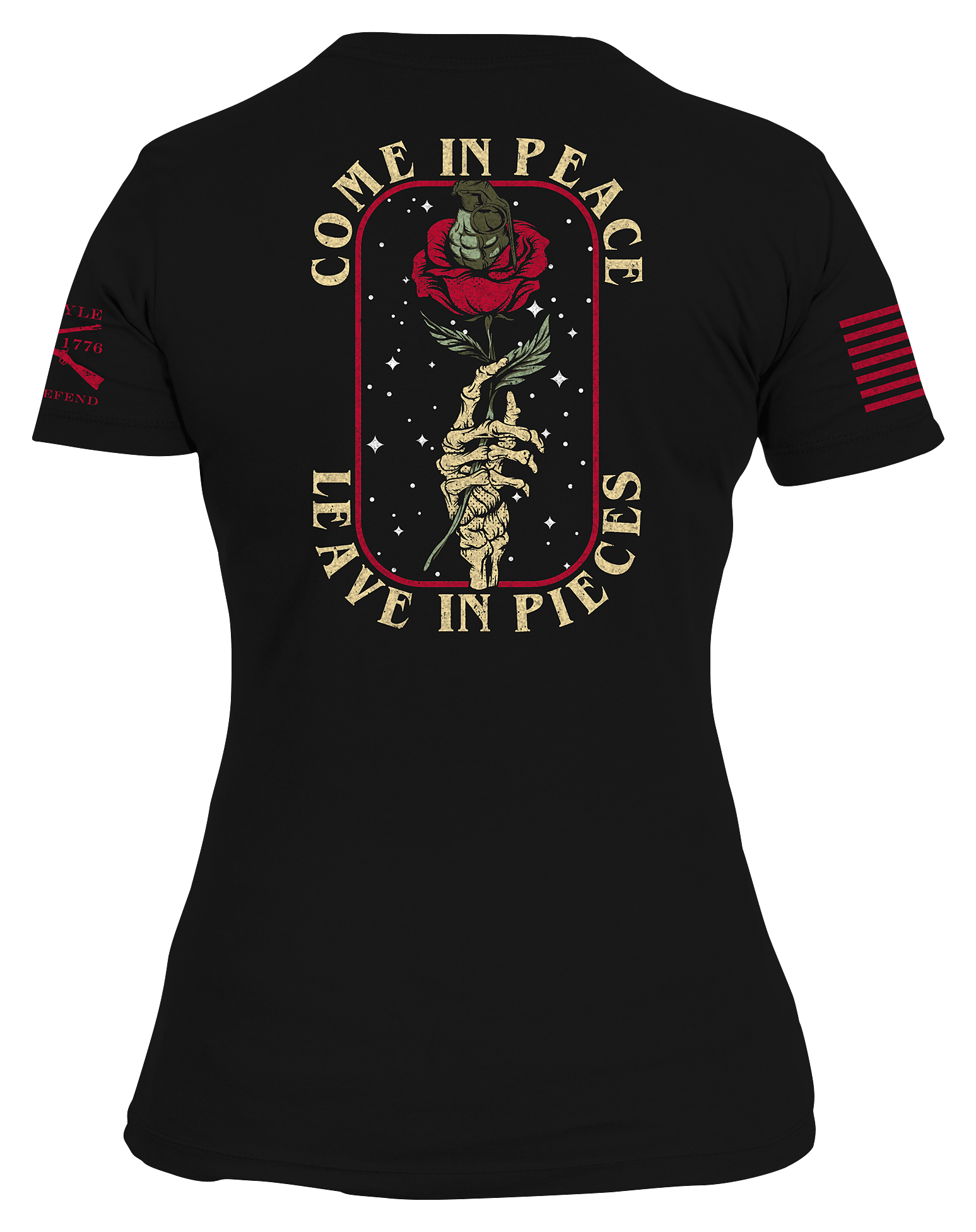 Grunt Style Come in Peace Short-Sleeve T-Shirt for Ladies - Black - S - Grunt Style