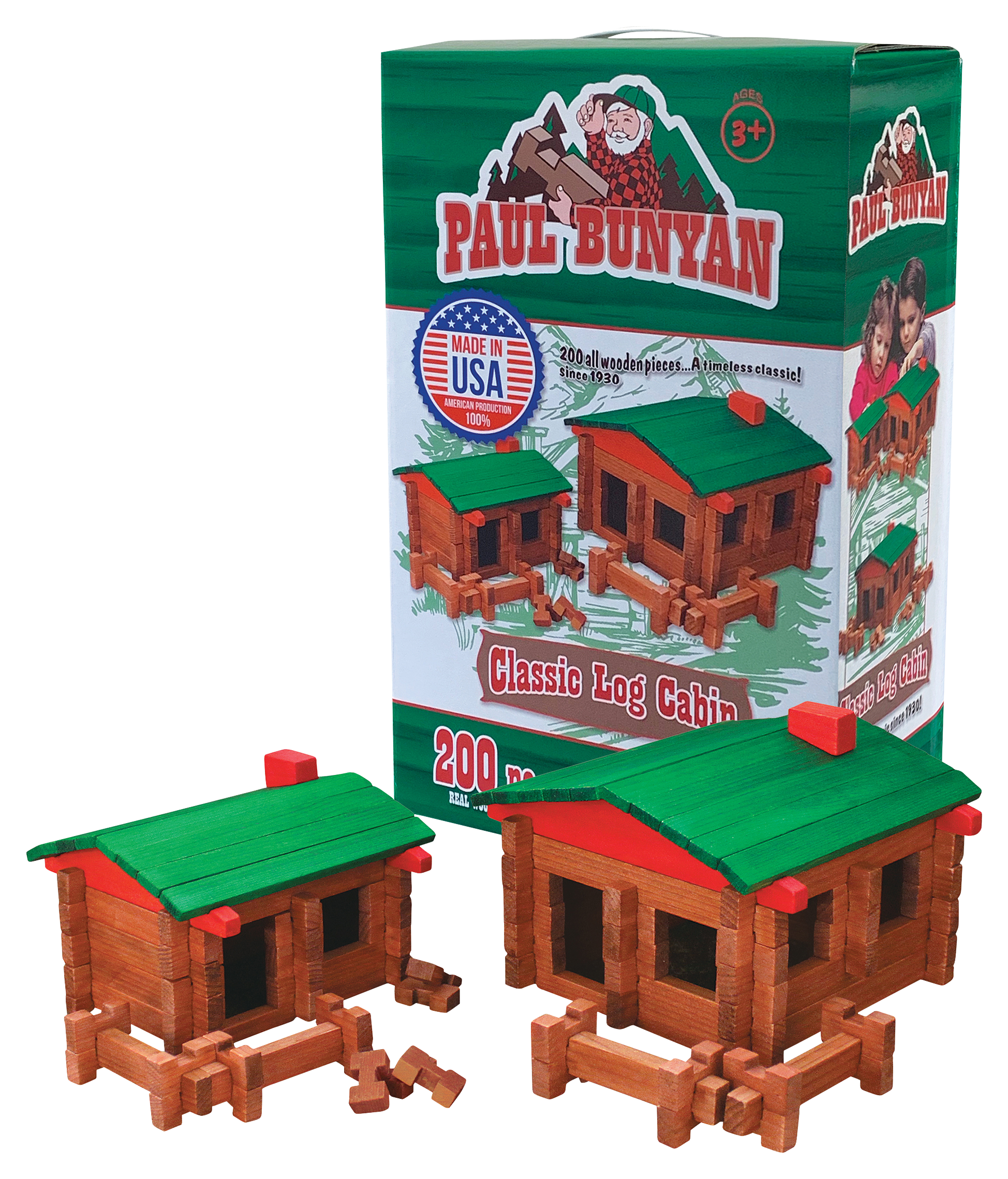 Channel Craft Paul Bunyan Classic Log-Cabin Building Set