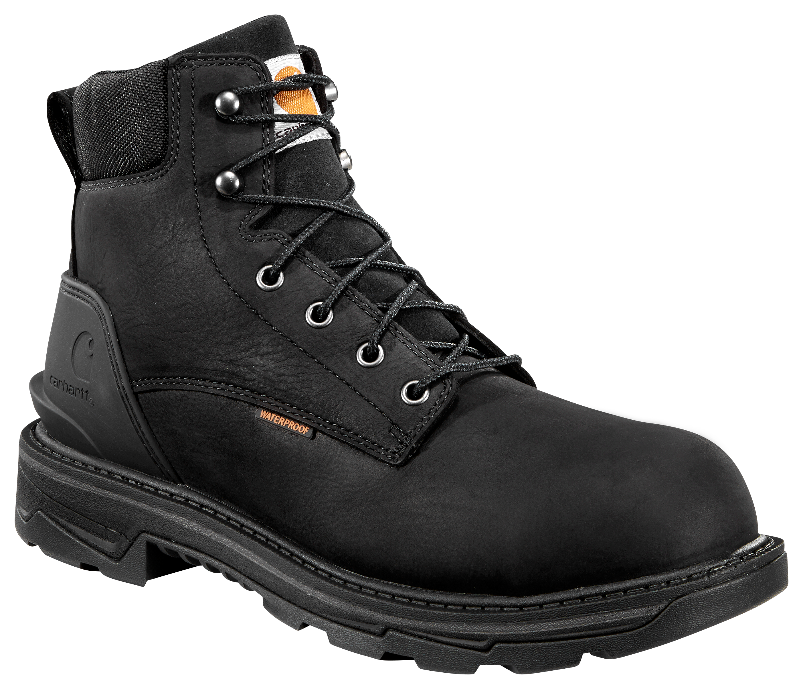 Image of Carhartt Ironwood 6' Waterproof Work Boots for Men - Black - 10.5M