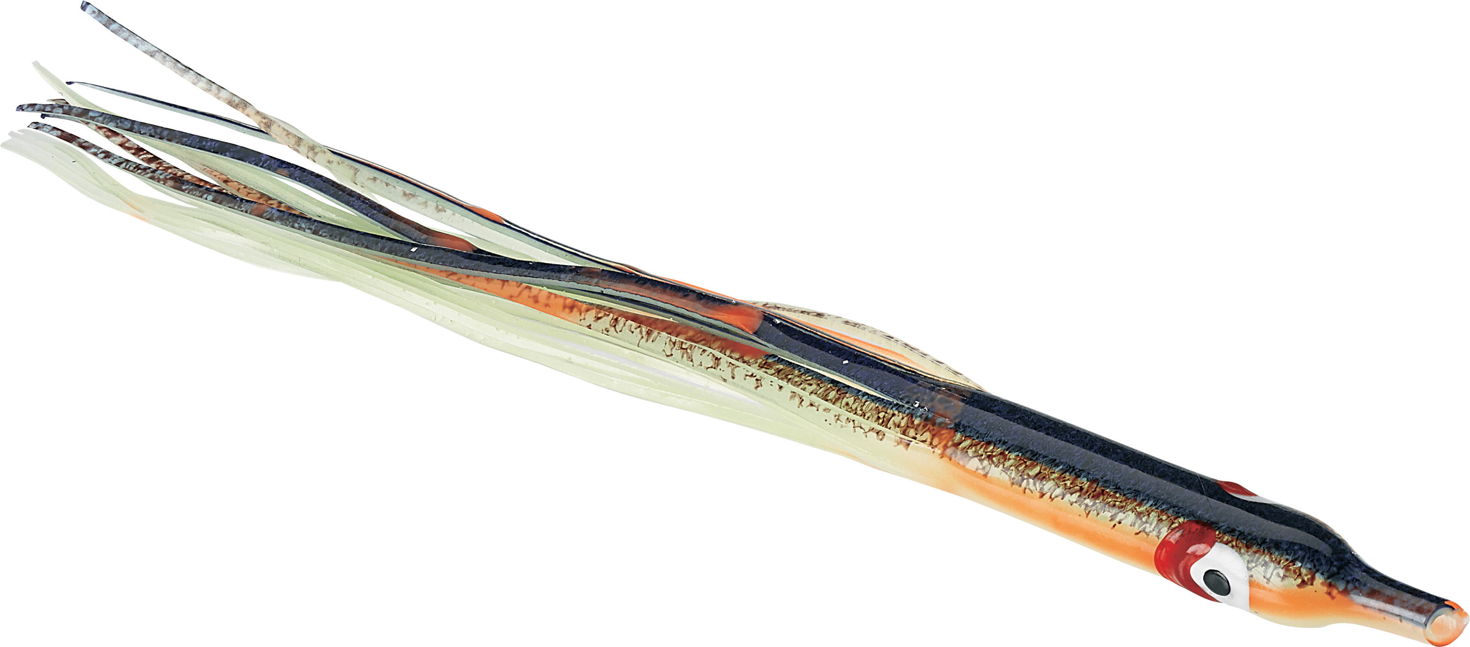 Image of Silver Horde Needlefish Squid - 4-1/4″ - Glow Brown Splatter