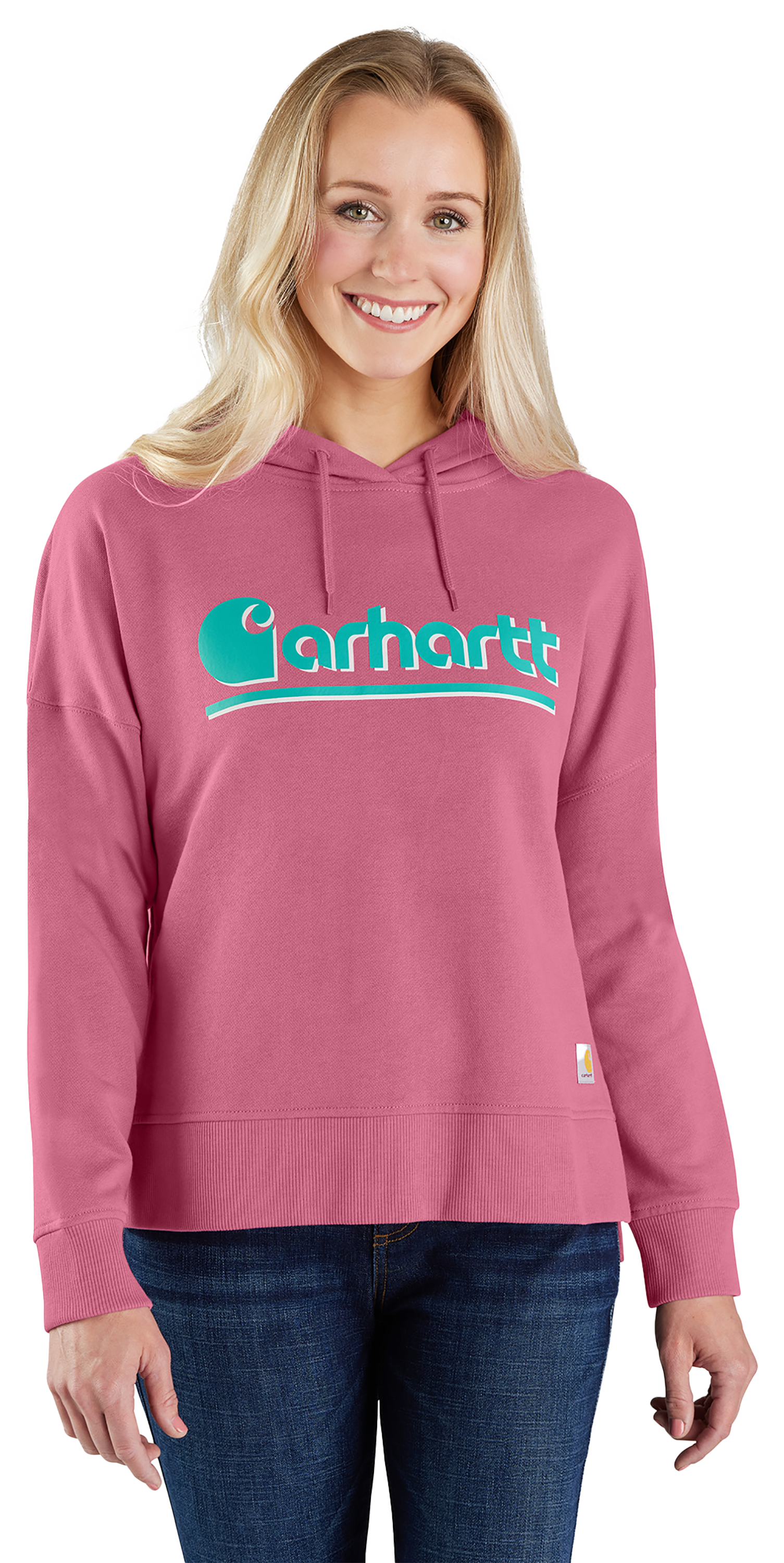 Carhartt Logo Graphic Hoodie for Ladies - Woodrose - L