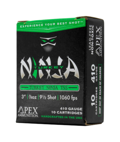 Image of Apex Ammunition Turkey Ninja Series TSS Shotshells - .410 Bore - #9.5 - 3″ - 10 Rounds