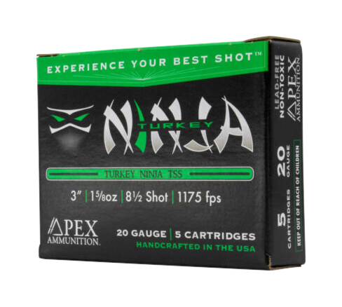 Image of Apex Ammunition Turkey Ninja Series TSS Shotshells - 20 Gauge - #8.5 - 3″ - 5 Rounds