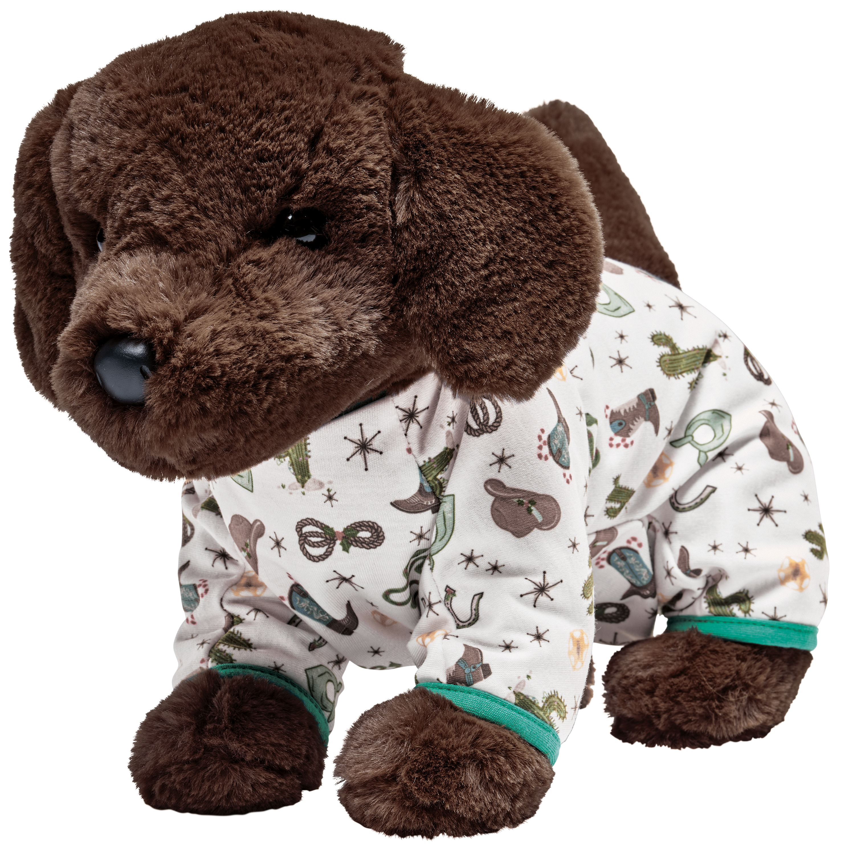 Bass Pro Shops Plush Stuffed Lab Pup with Cowboy Pajamas