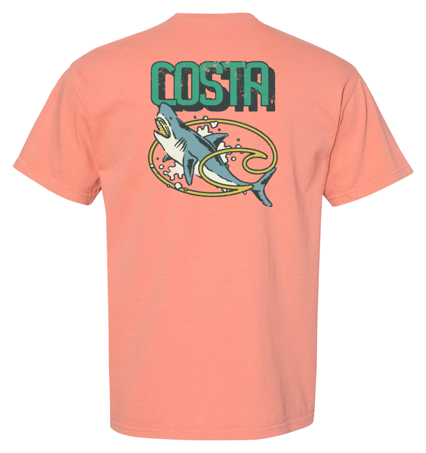 Costa Del Mar Jumping Shark Short-Sleeve T-Shirt for Men - Terracotta - L