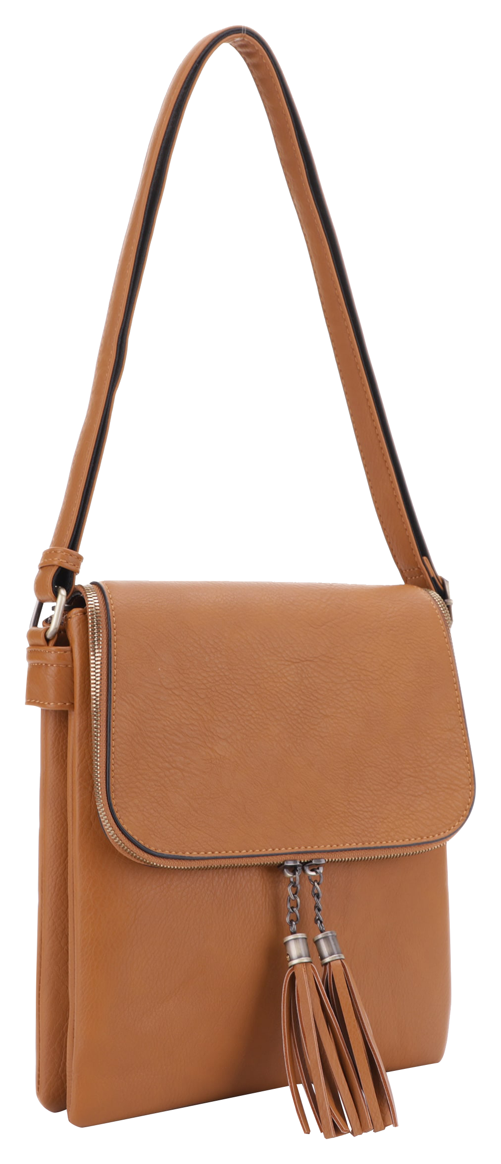 Jessie &James Handbags Ella Concealed-Carry Lock-and-Key Crossbody Bag - Cognac - Jessie & James Handbags