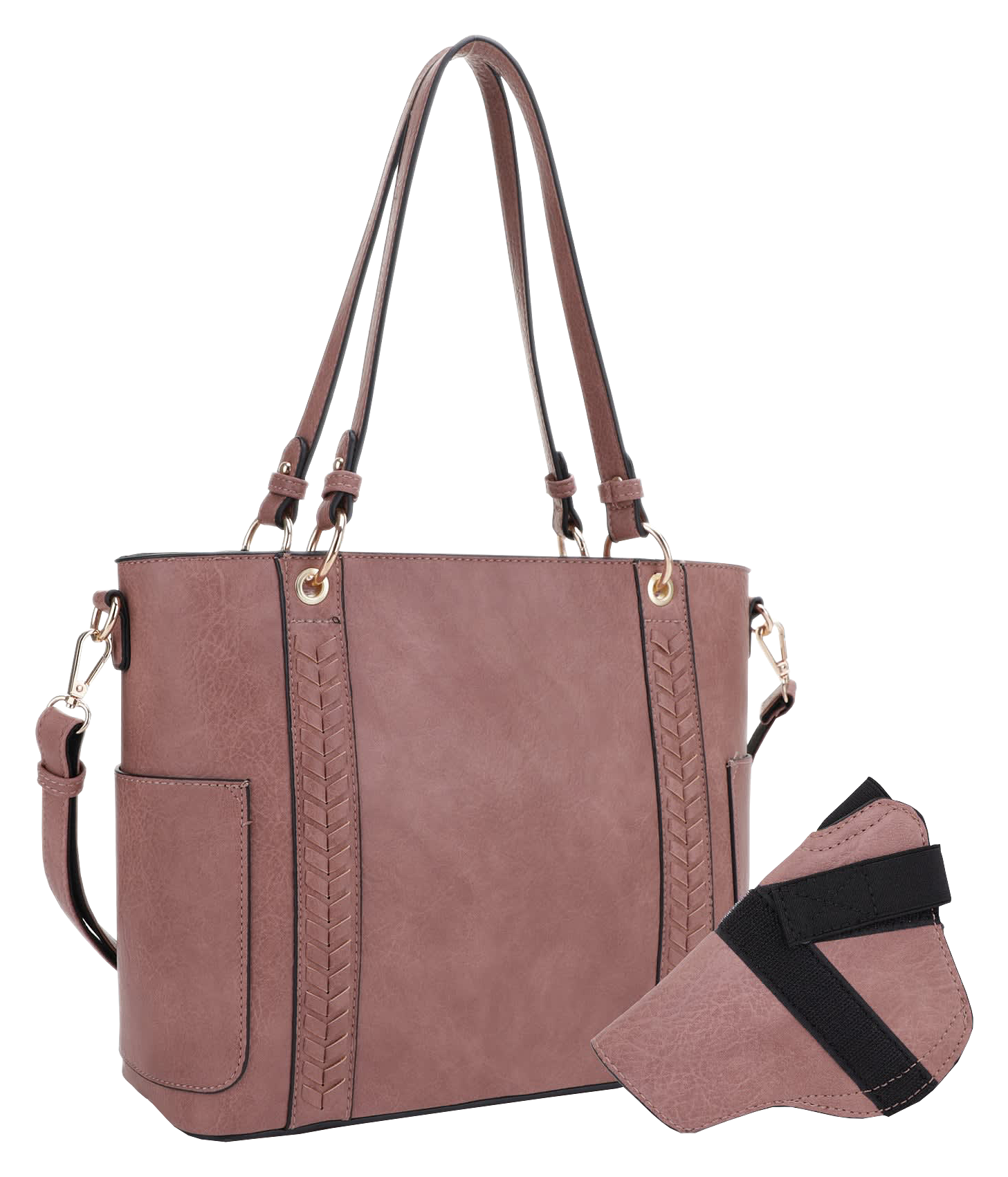 Jessie &James Handbags Austin Concealed-Carry Tote Handbag - Mauve - Jessie & James Handbags