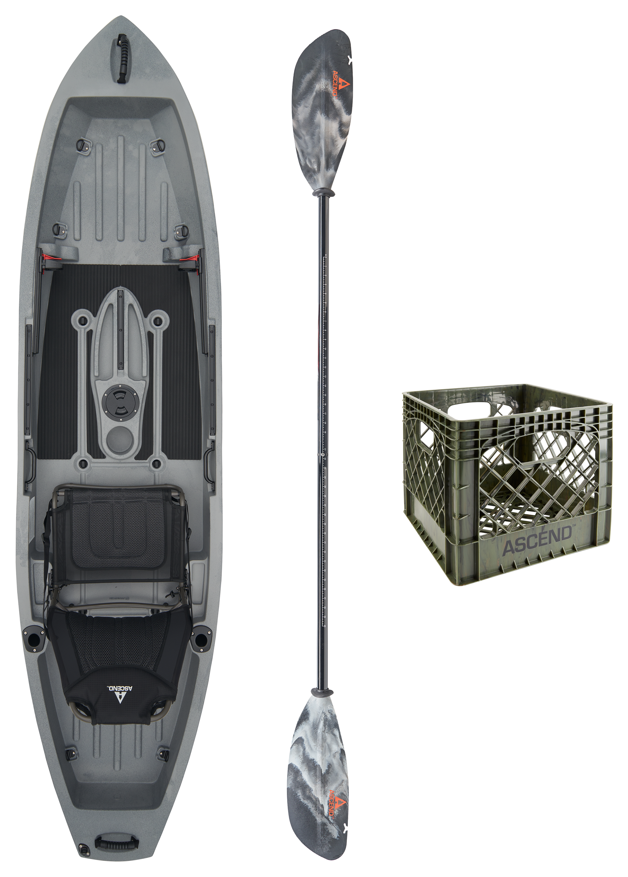 Ascend 10T Sit-On-Top Kayak Fishing Package - Covert - Ascend