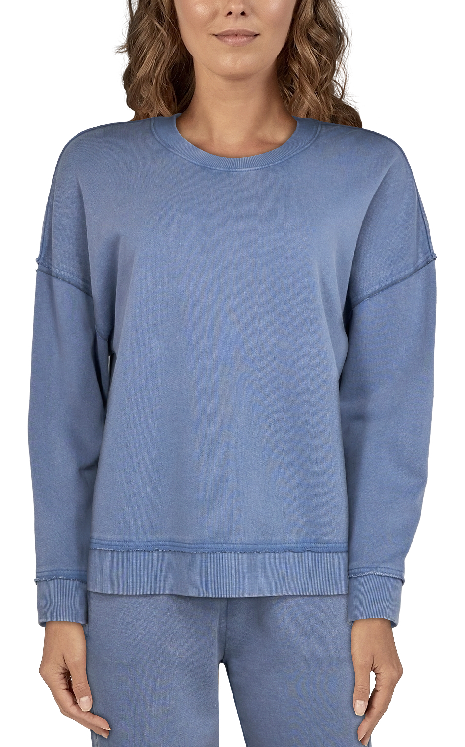 Natural Reflections Harbor French Terry Sweatshirt for Ladies - Flint Stone - XXL