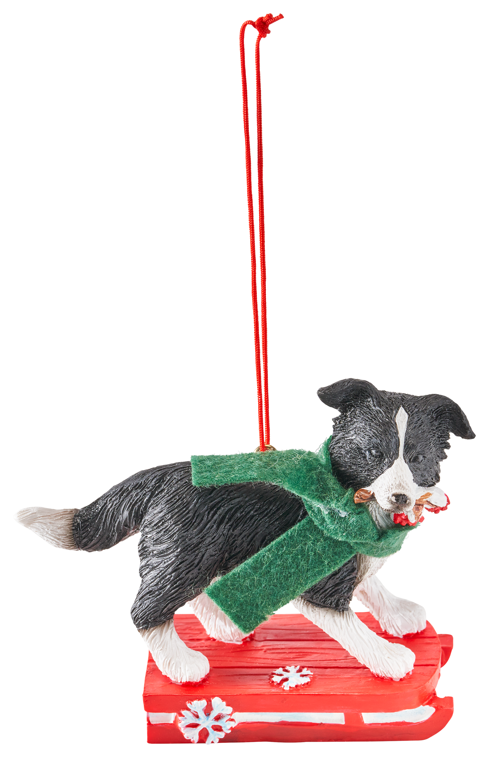 Bass Pro Shops Sledding Border Collie Ornament