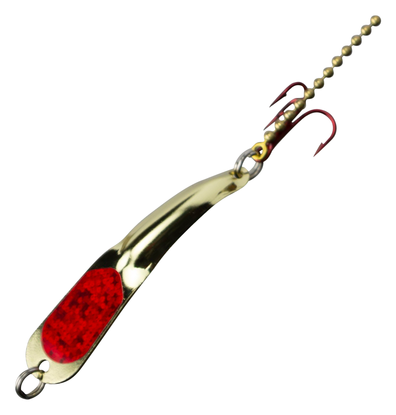 Image of Iron Decoy Steely Spoon - Gold/Red - 2″ - 1/10 oz.