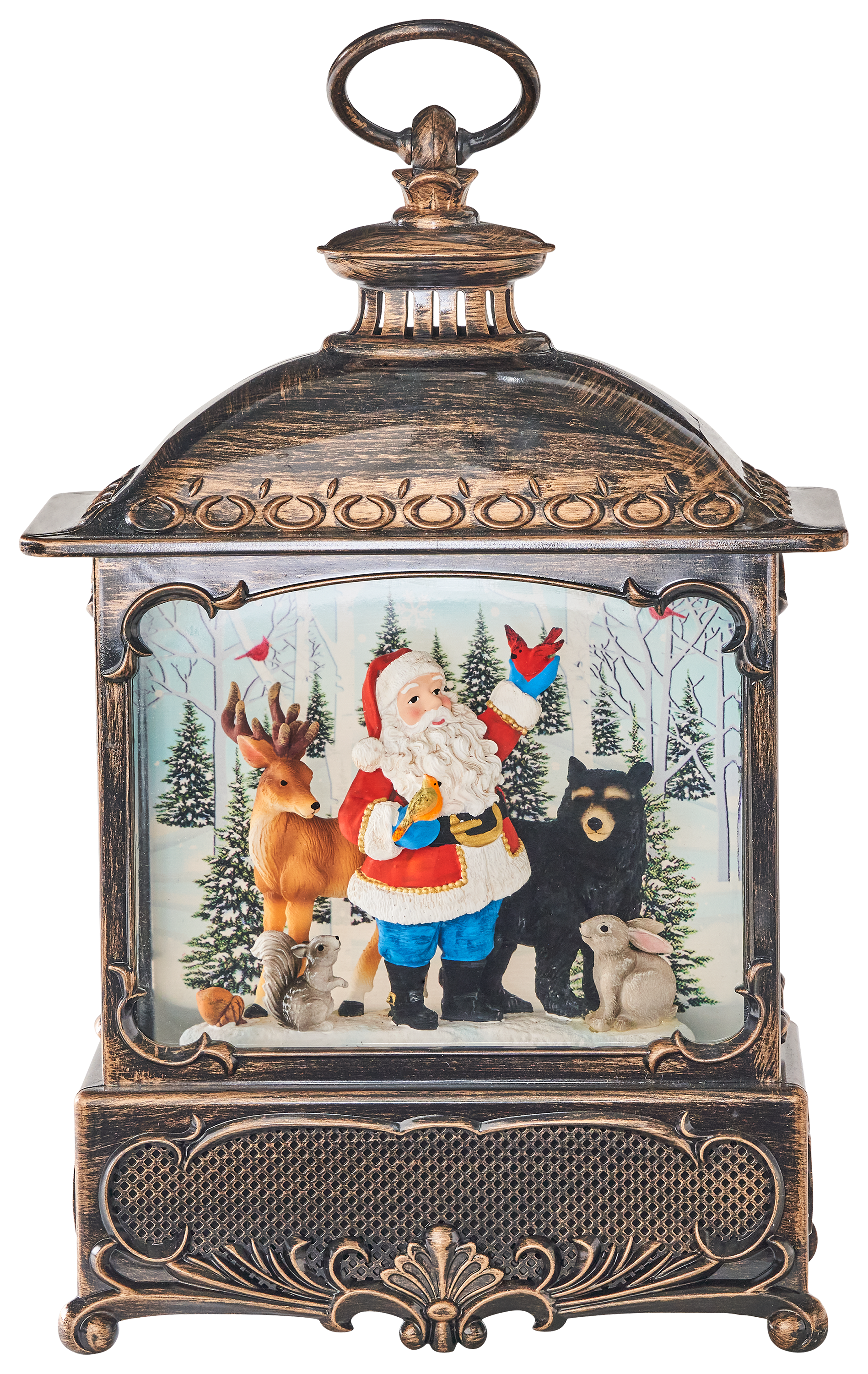 Bass Pro Shops Santa Scene Lighted Snow-Globe Lantern