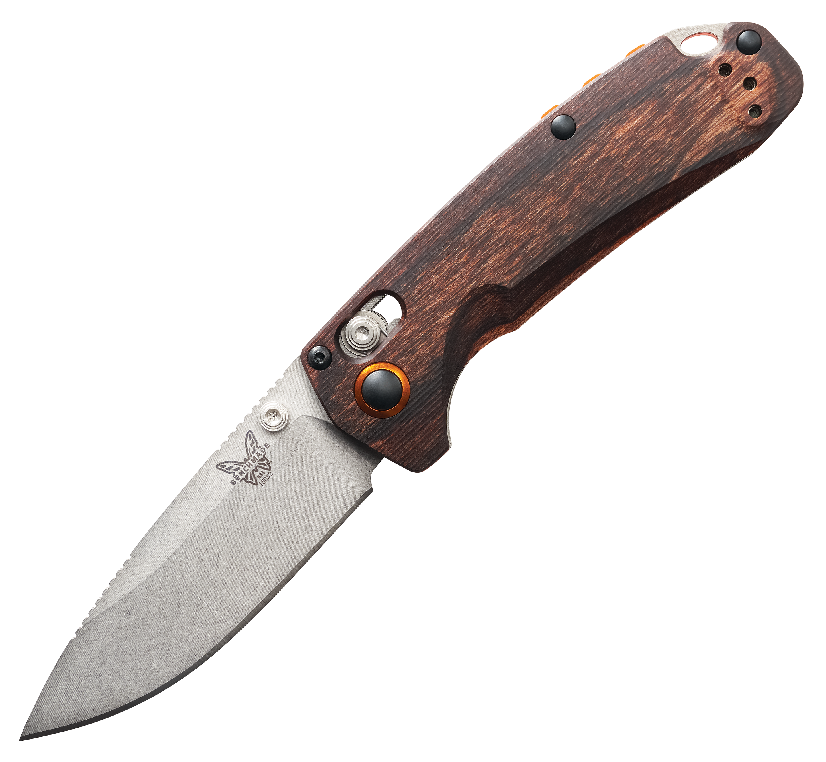 Benchmade North Fork Folding Knife with Stabilized Wood Scales - Benchmade