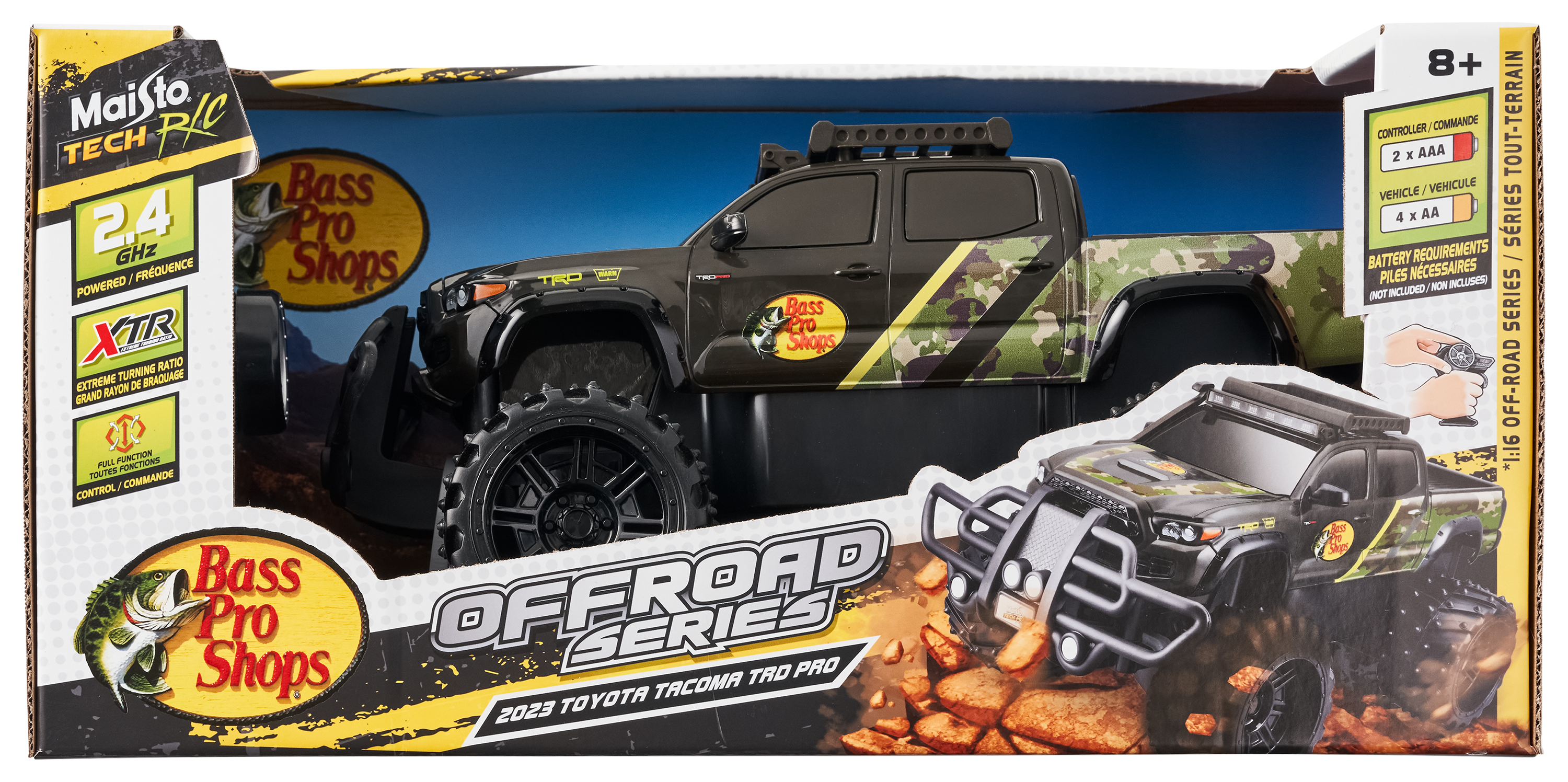 Bass Pro Shops Off-Road Series Toyota Tacoma 1:16 Remote-Control Truck