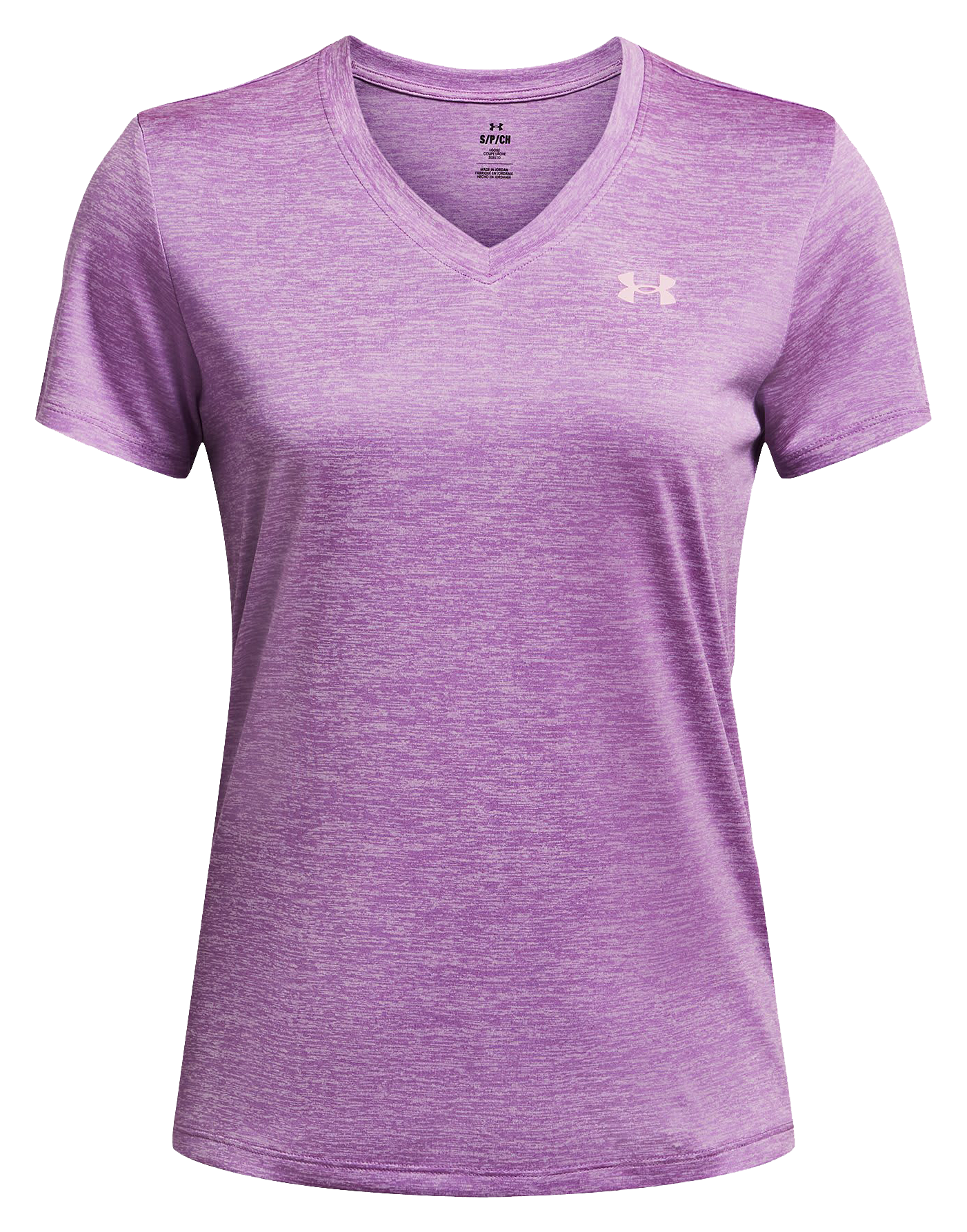 Under Armour Tech Twist V-Neck Short-Sleeve Shirt for Ladies - Provence Purple/Purple Ace - L