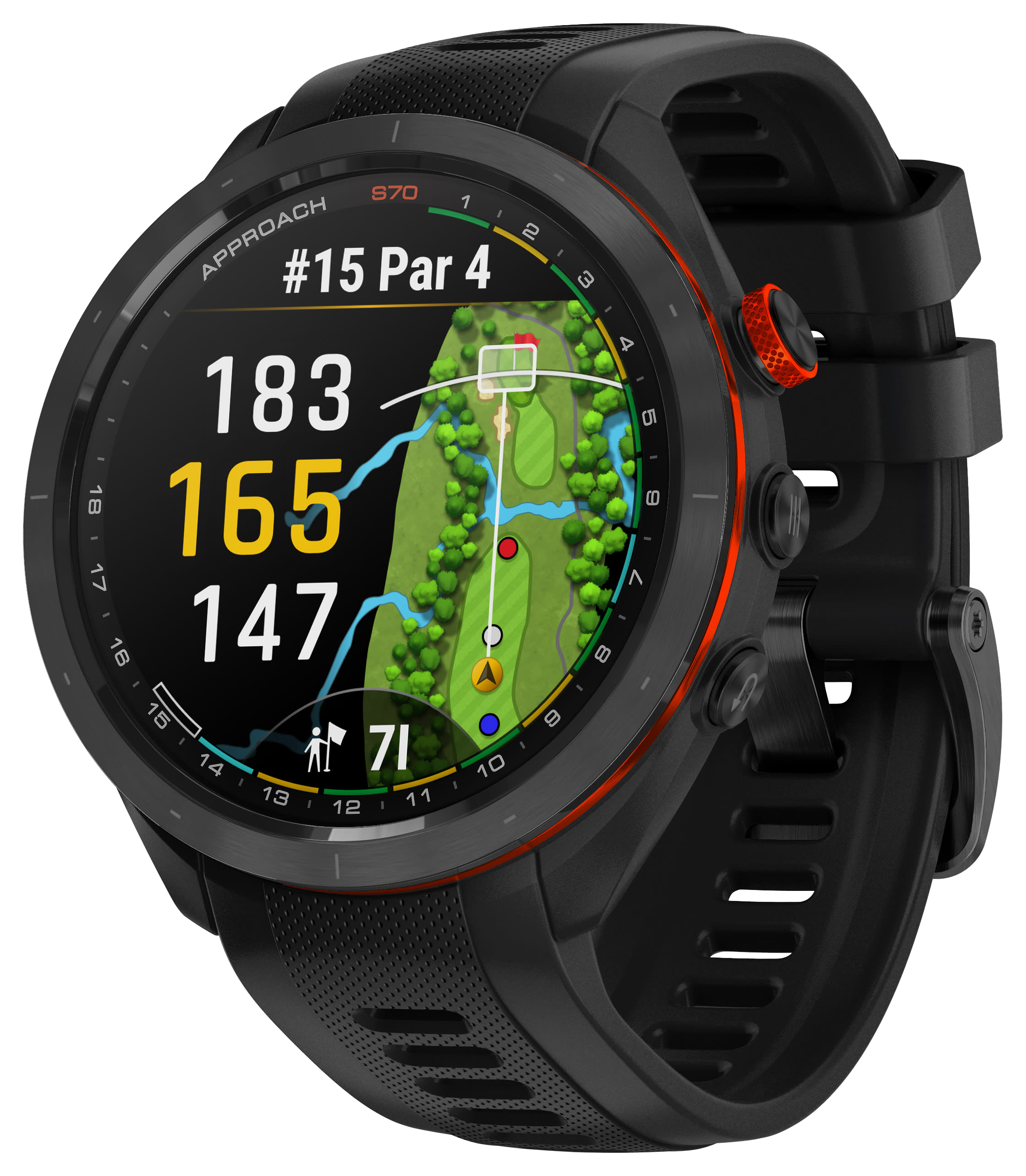 Garmin Approach S70 GPS Golf Smartwatch - Black - 47mm - Garmin